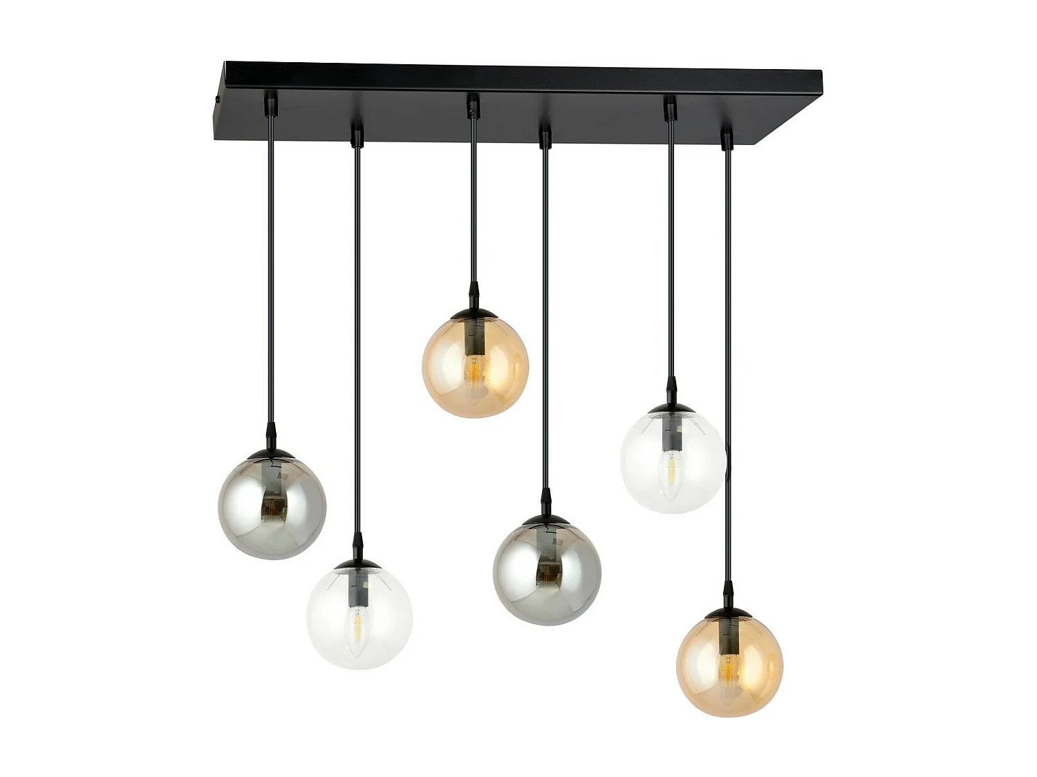 Suspension Cosmo 10, Noir, 65x120x22 cm, Seven Design