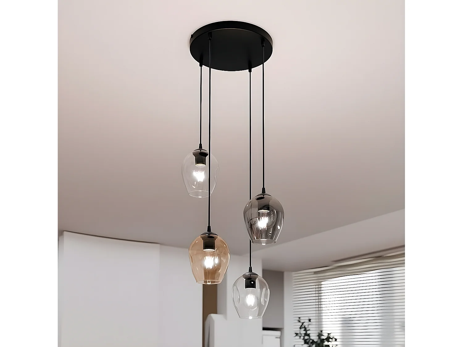 Suspension Istar 11, Noir, 40x100x40 cm, Seven Design