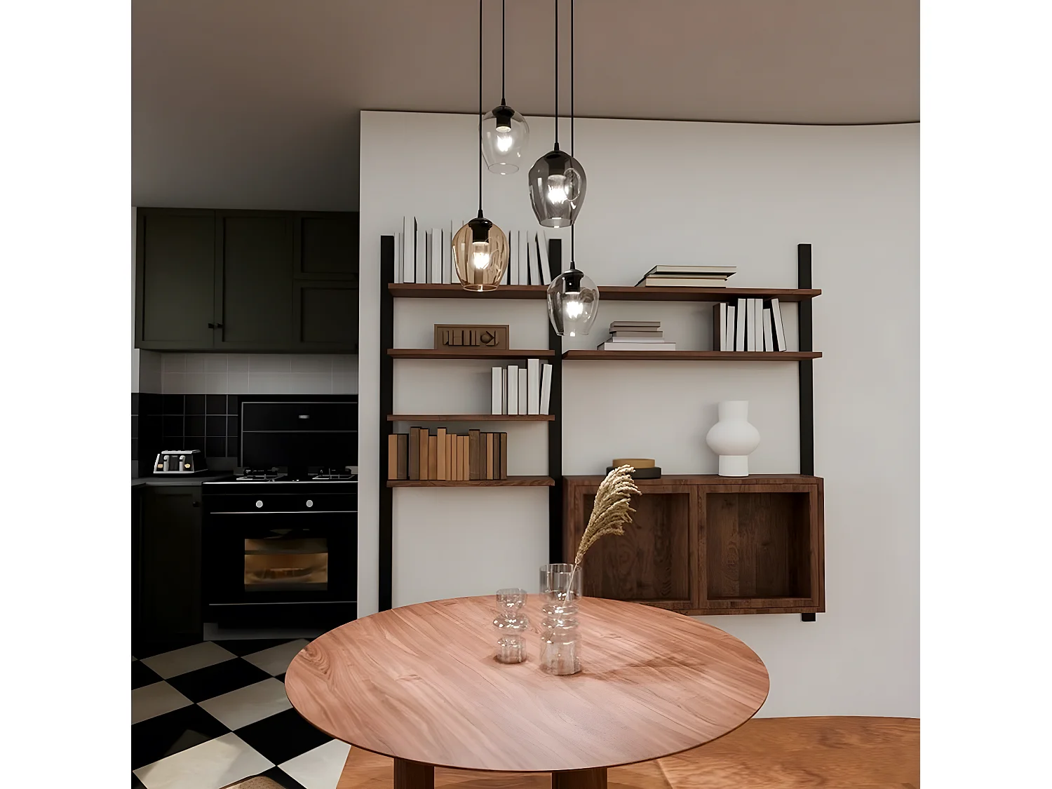 Suspension Istar 11, Noir, 40x100x40 cm, Seven Design