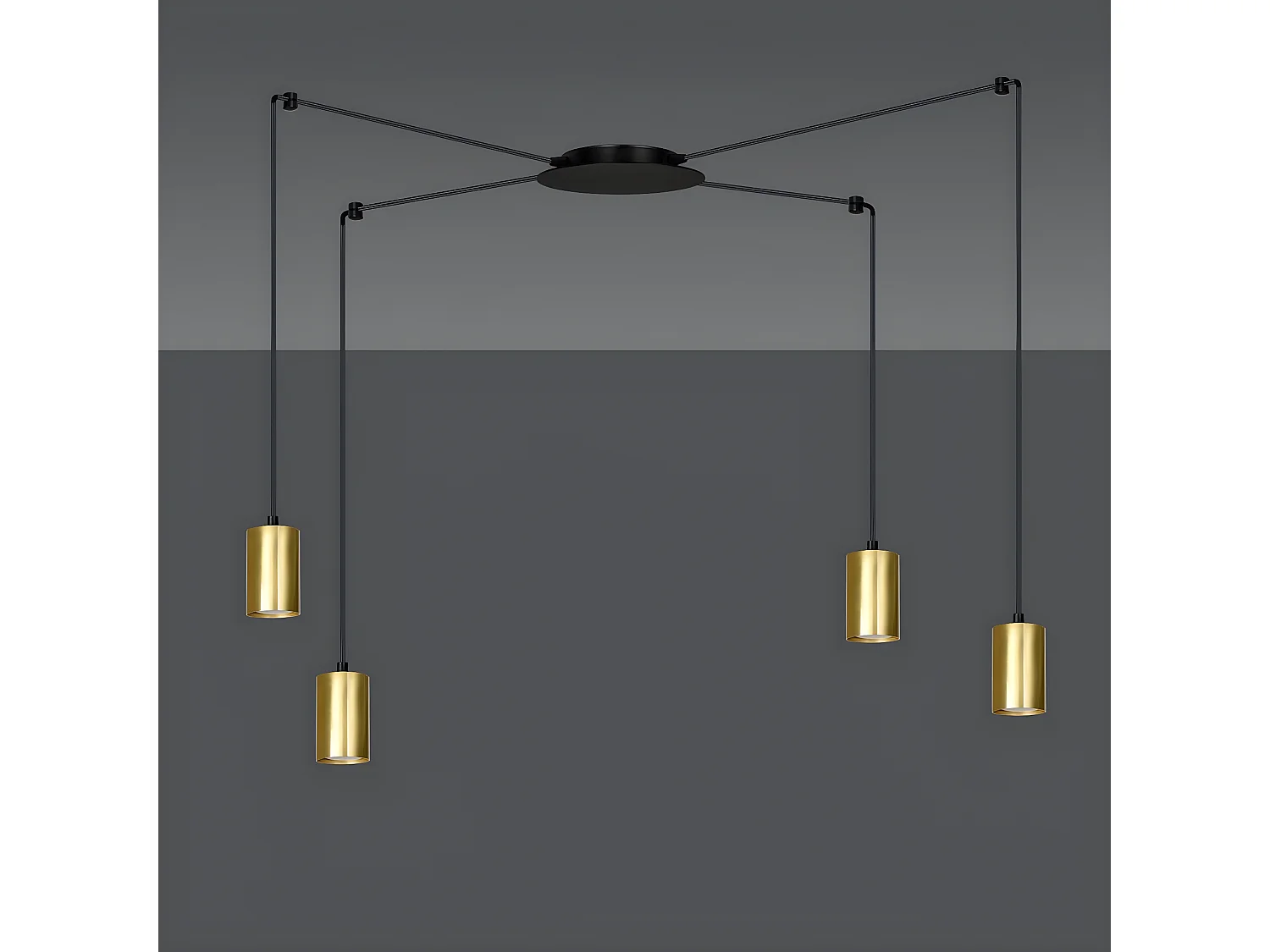 Suspension Traker 7, Noir, 300x300x14 cm, Seven Design