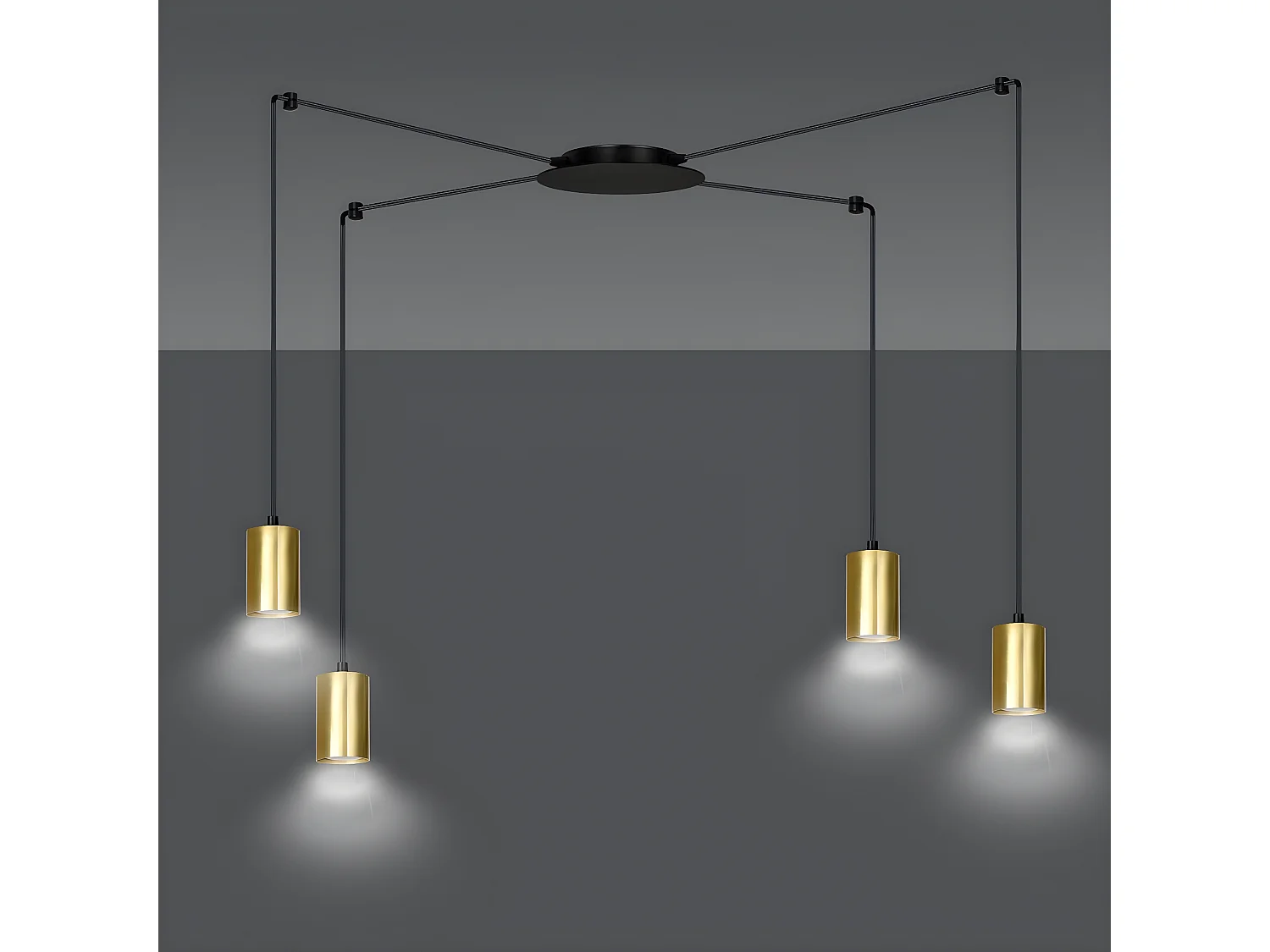Suspension Traker 7, Noir, 300x300x14 cm, Seven Design