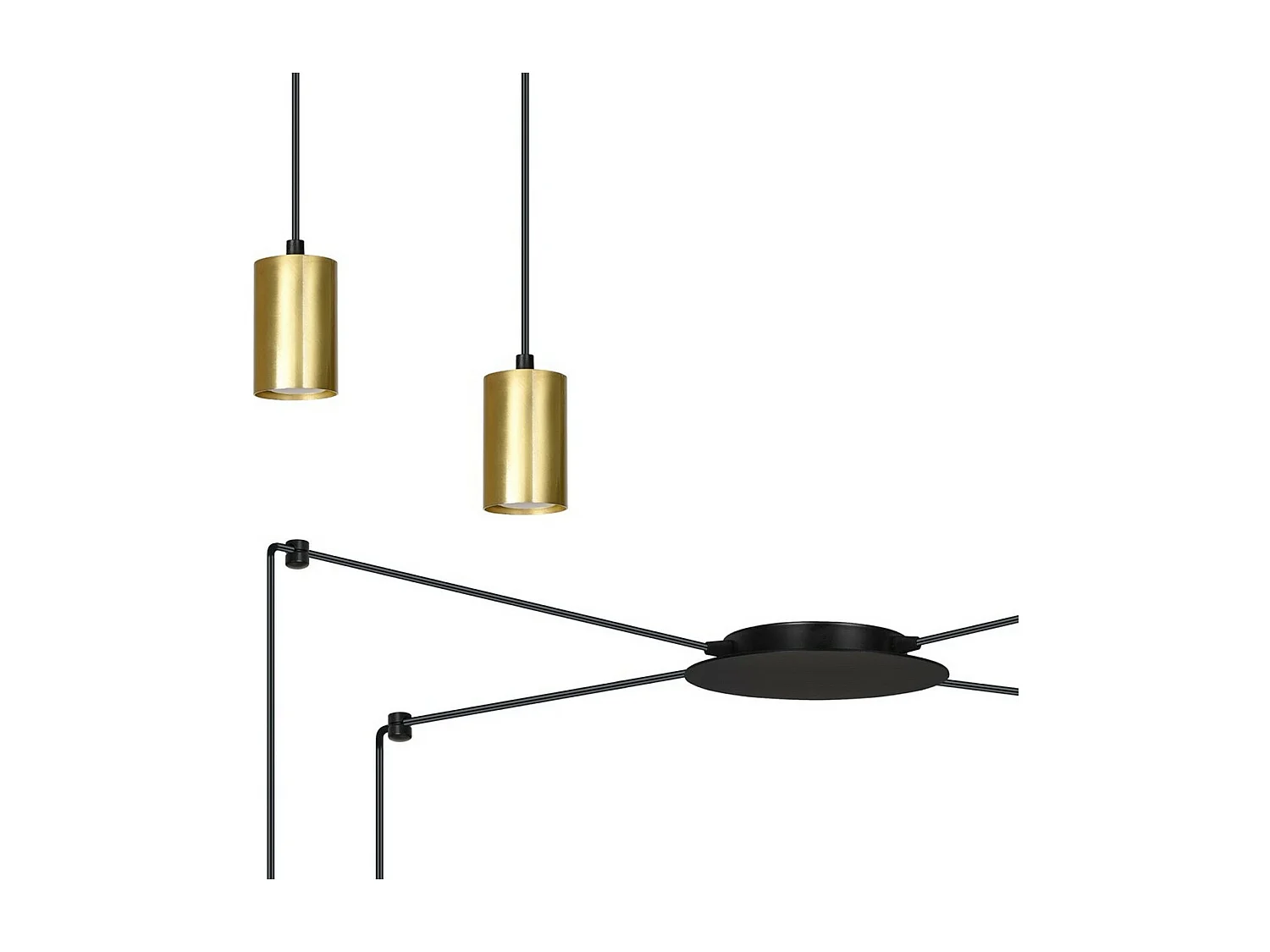 Suspension Traker 7, Noir, 300x300x14 cm, Seven Design