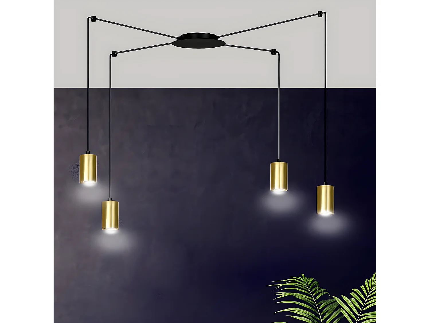 Suspension Traker 7, Noir, 300x300x14 cm, Seven Design