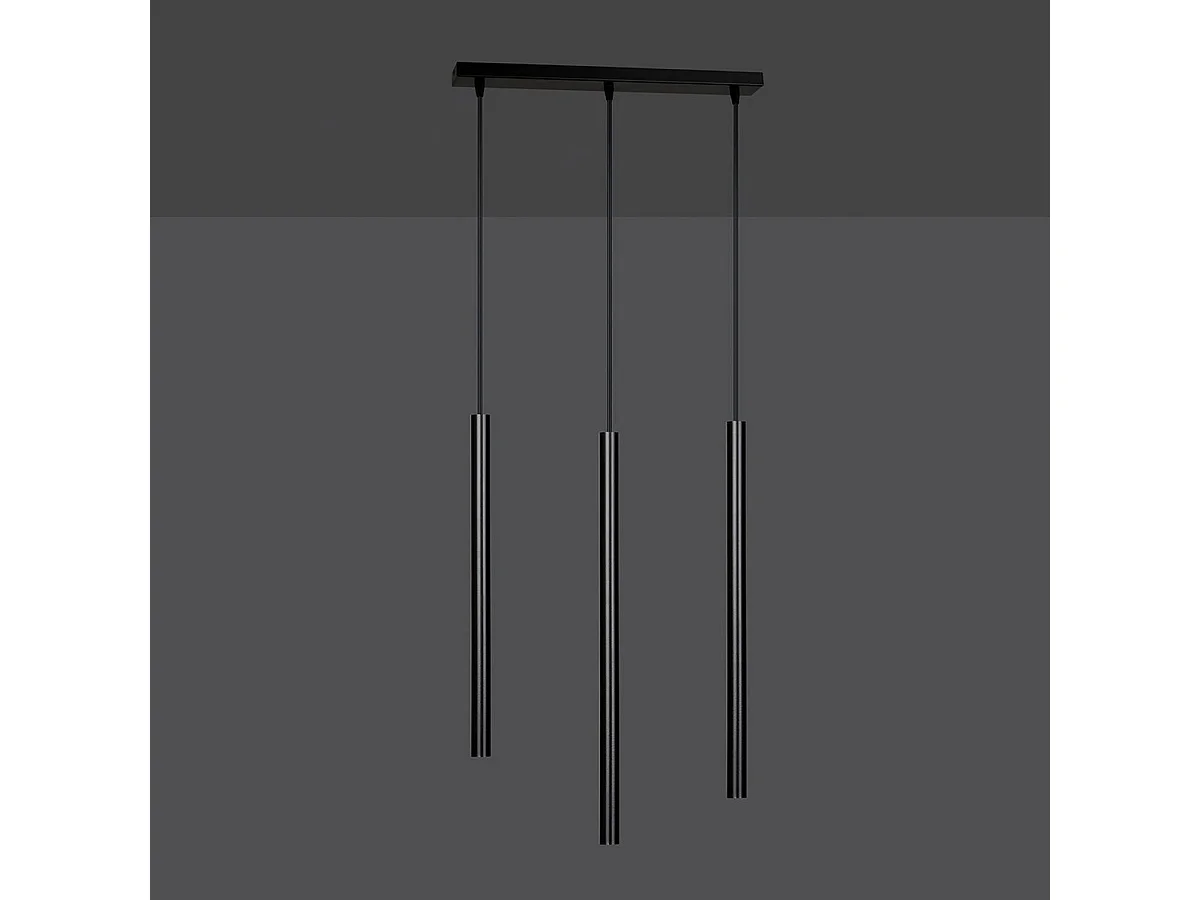 Lampa Wisząca Selter, Czarny, 45x120x6 cm, Seven Design
