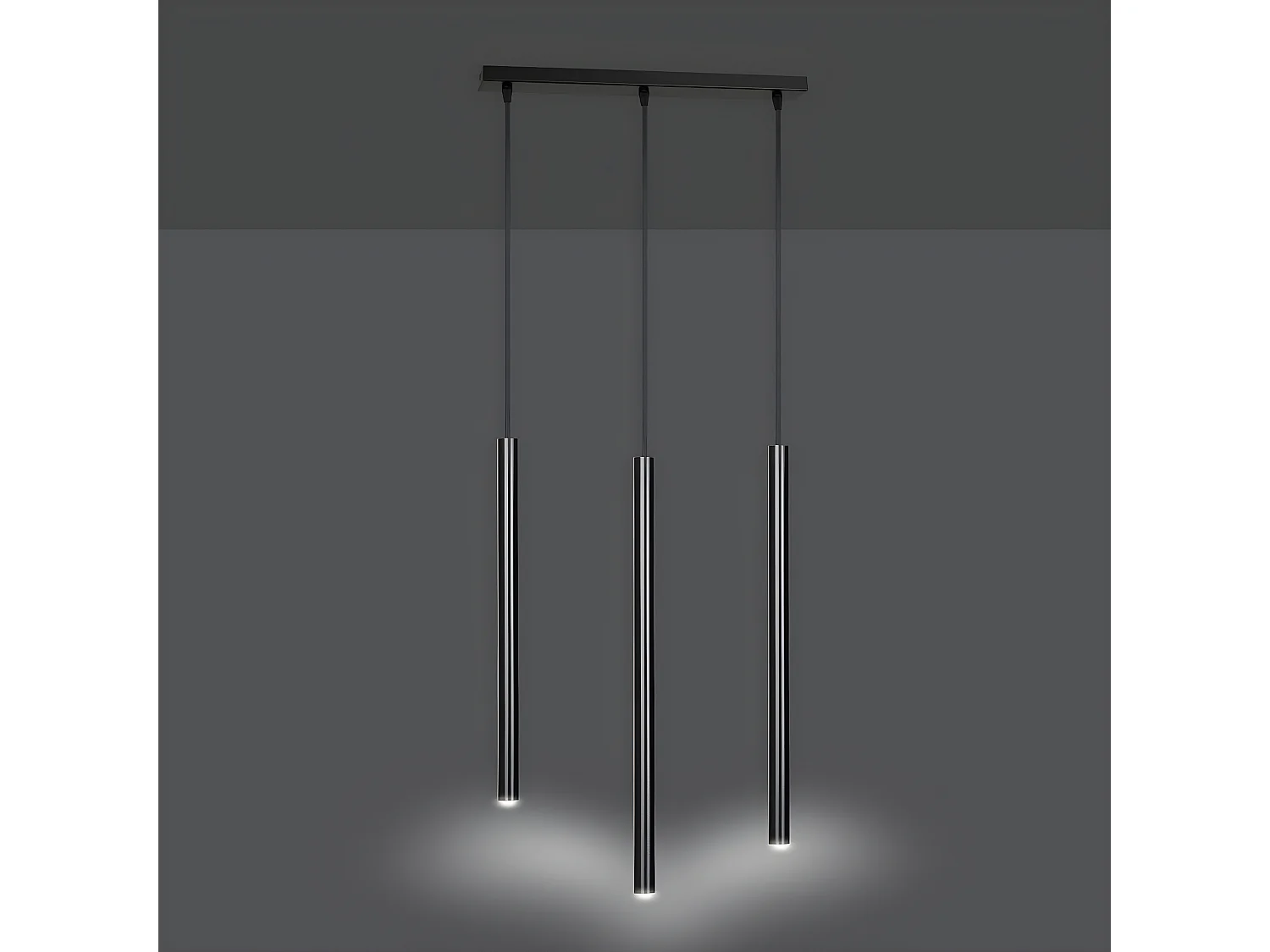 Lampa Wisząca Selter, Czarny, 45x120x6 cm, Seven Design