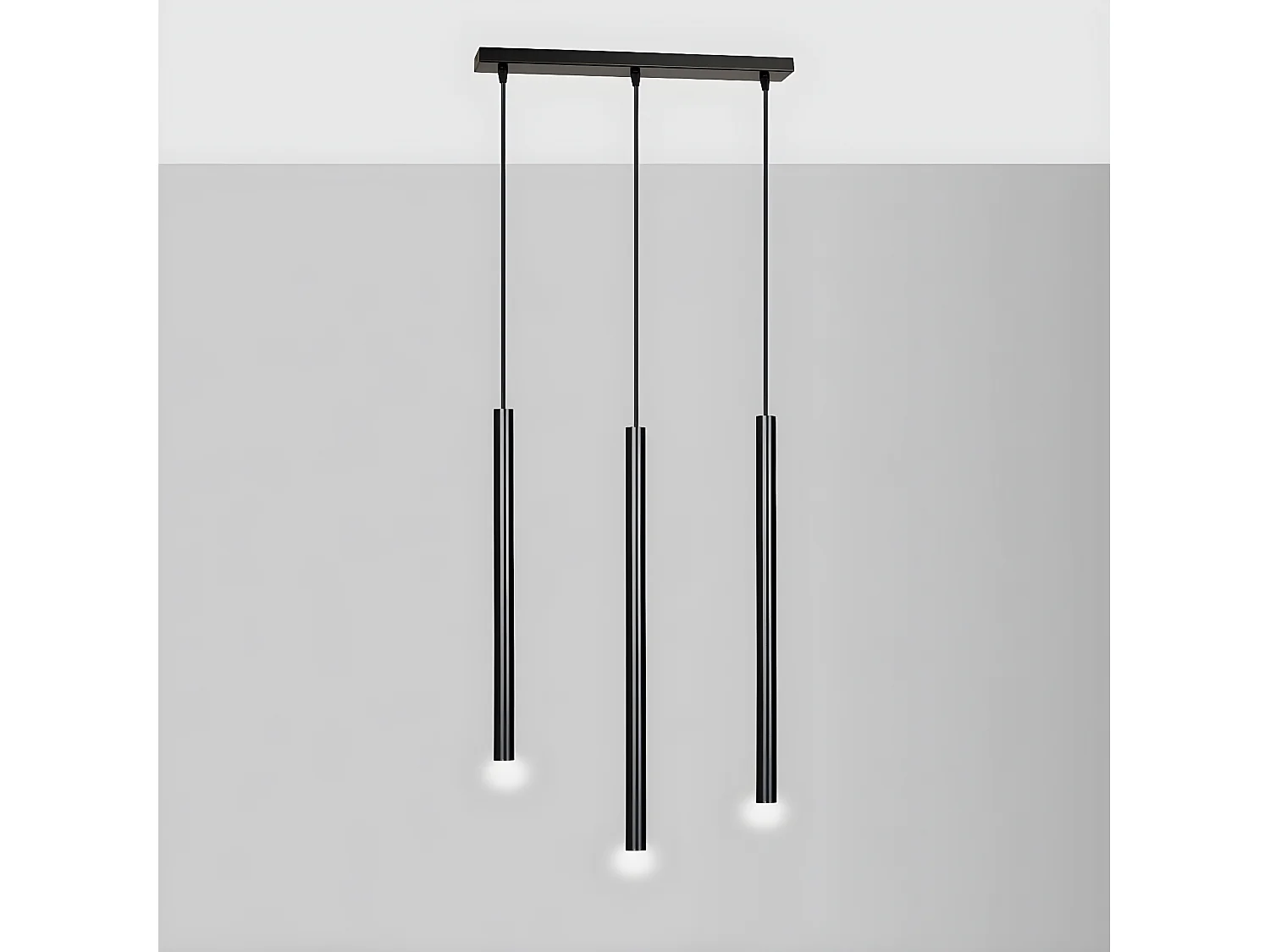 Lampa Wisząca Selter, Czarny, 45x120x6 cm, Seven Design