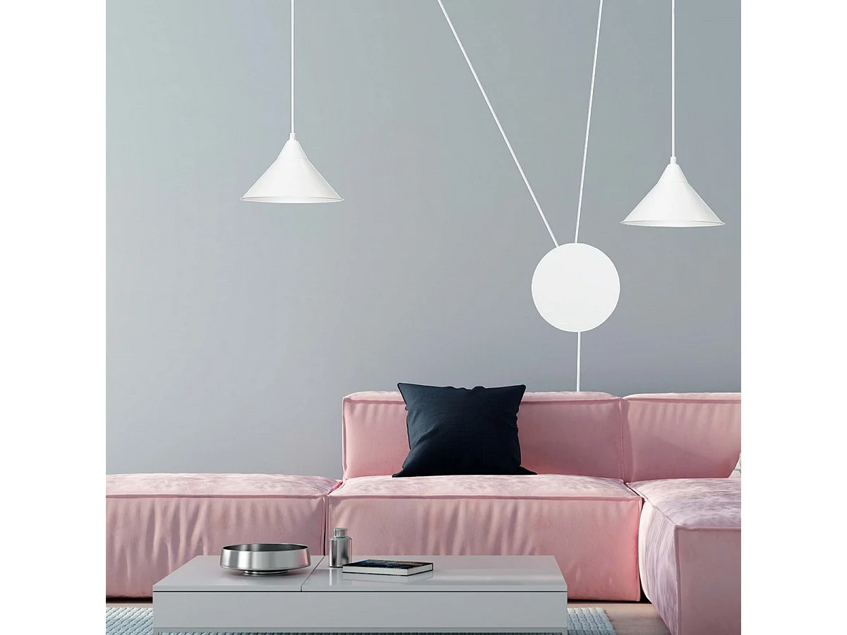 Lampa Wisząca Abramo 4, Biały, 400x400x60 cm, Seven Design