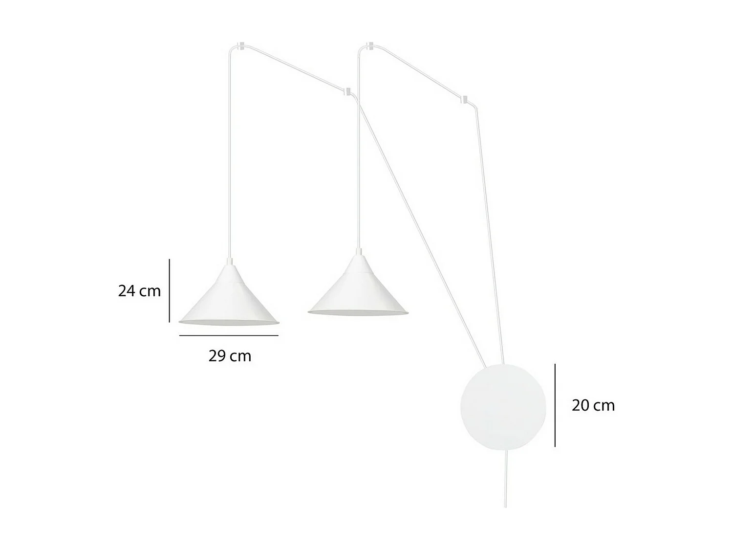 Lampa Wisząca Abramo 4, Biały, 400x400x60 cm, Seven Design