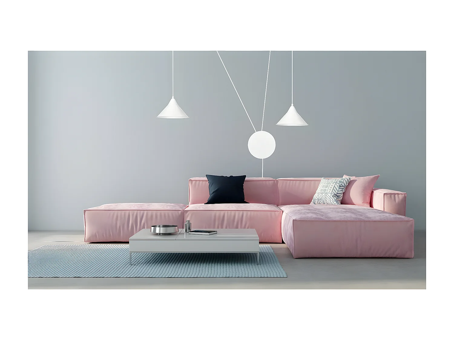 Lampa Wisząca Abramo 4, Biały, 400x400x60 cm, Seven Design