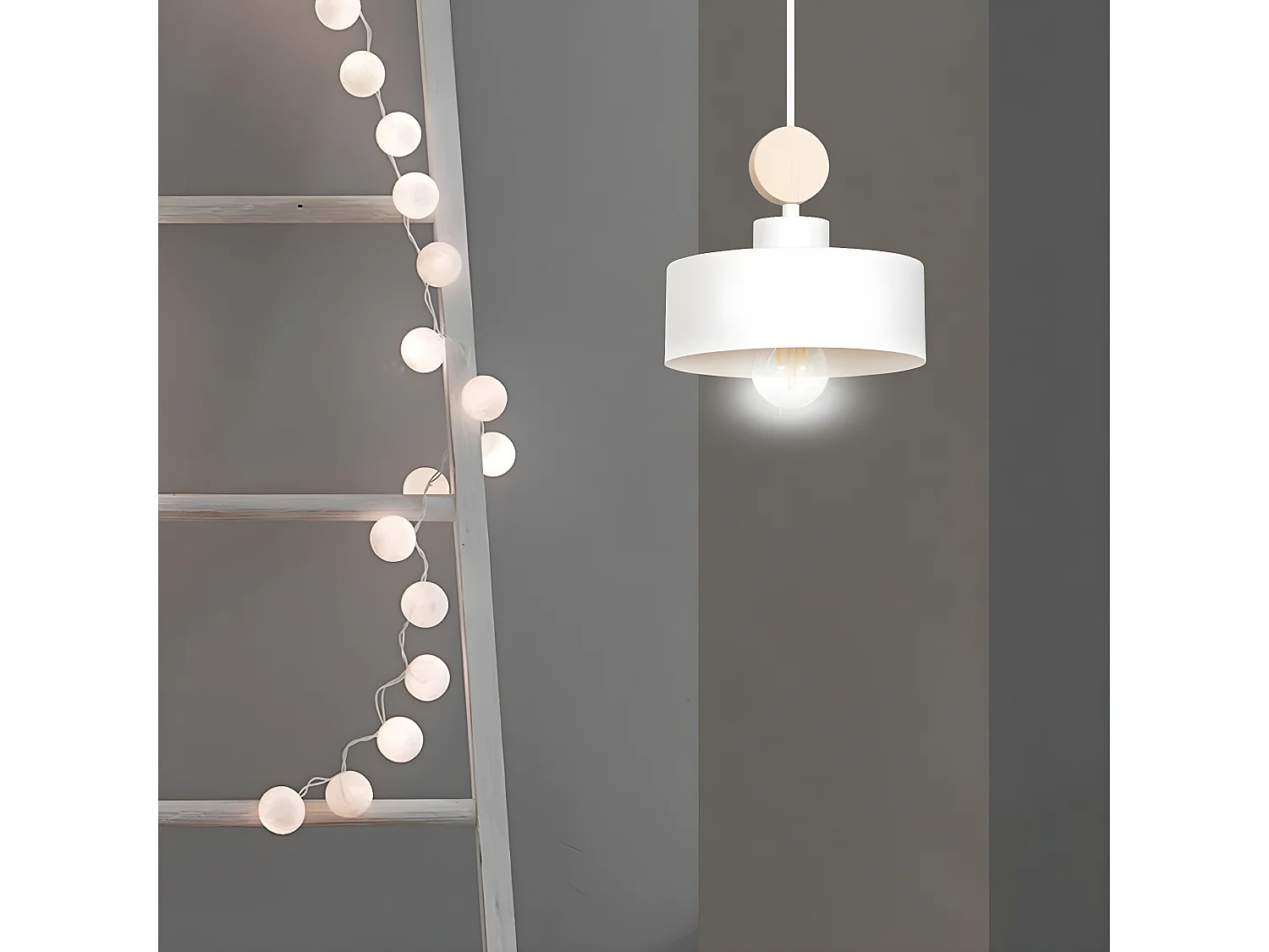 Hanglamp Tuniso, Wit, 20x100x20 cm, Seven Design