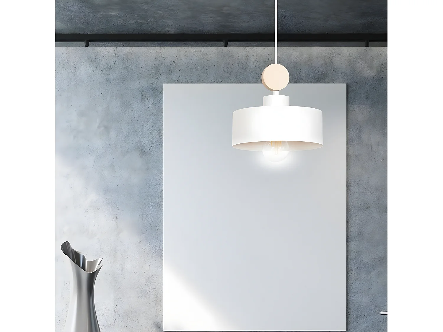 Hanglamp Tuniso, Wit, 20x100x20 cm, Seven Design