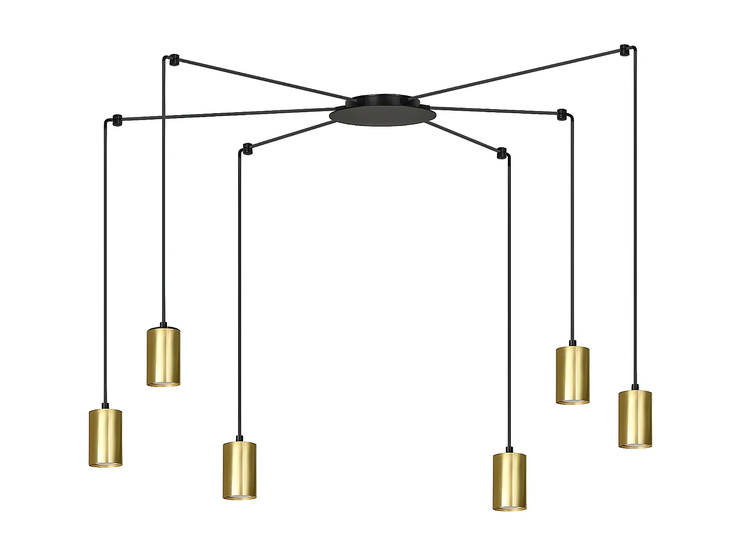 Candeeiro Suspenso Traker, Preto, 300x300x14 cm, EPIKASA
