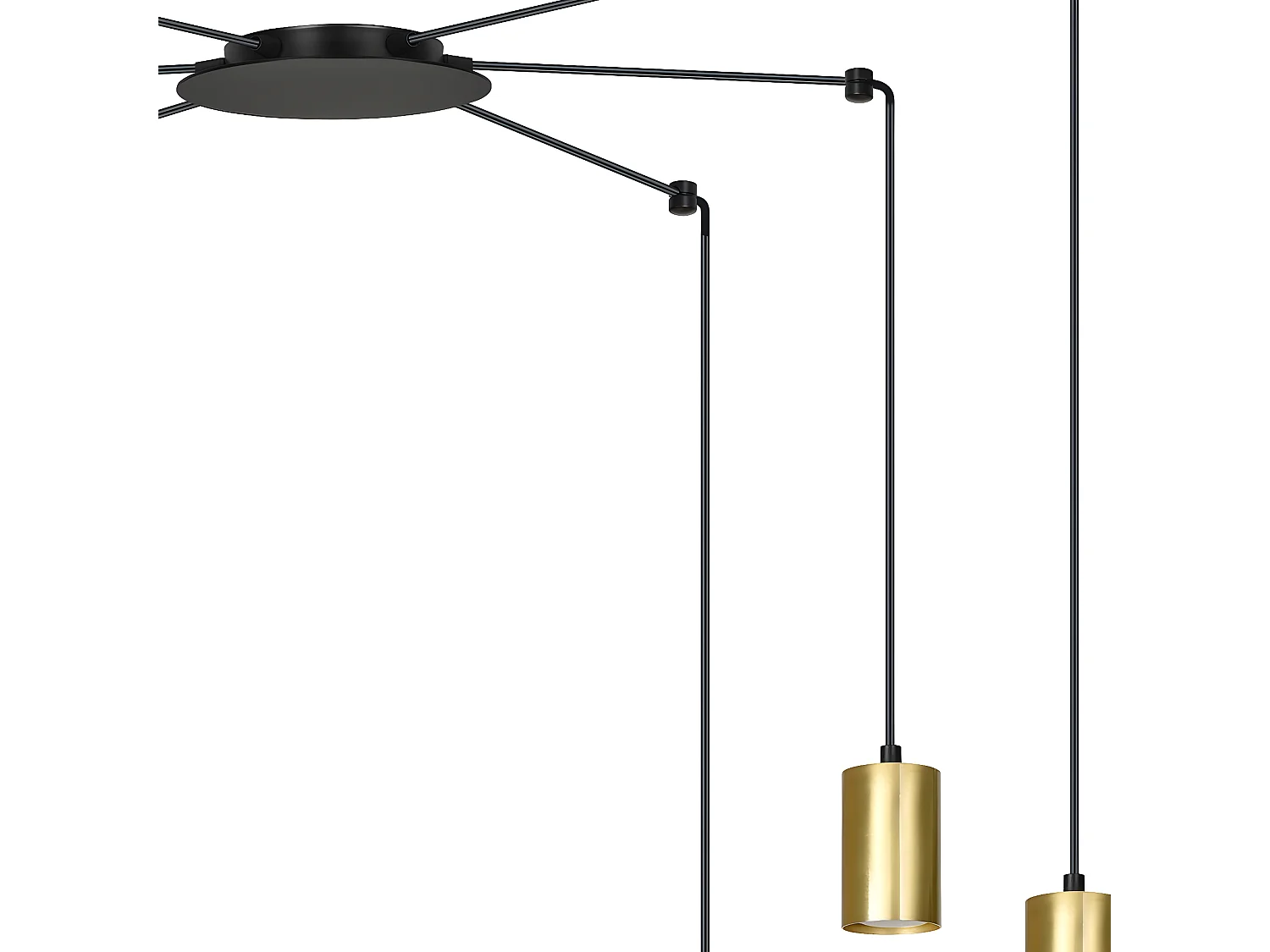 Candeeiro Suspenso Traker, Preto, 300x300x14 cm, EPIKASA