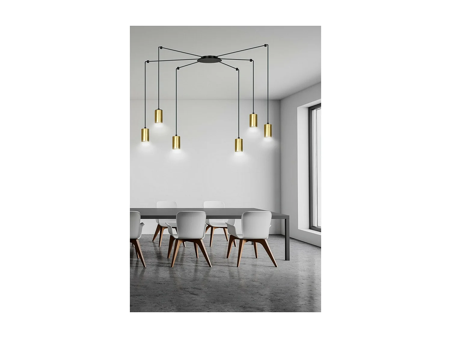 Suspension Traker 6, Noir, 300x300x14 cm, Seven Design