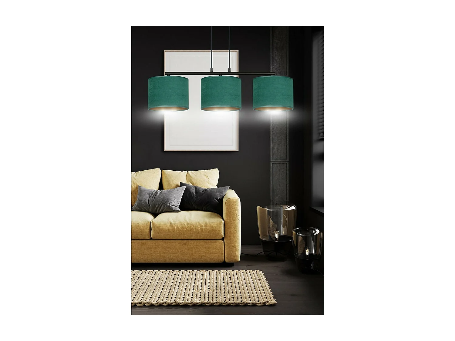 Hanglamp Hilde, Groen, 72x100x18 cm, EPIKASA