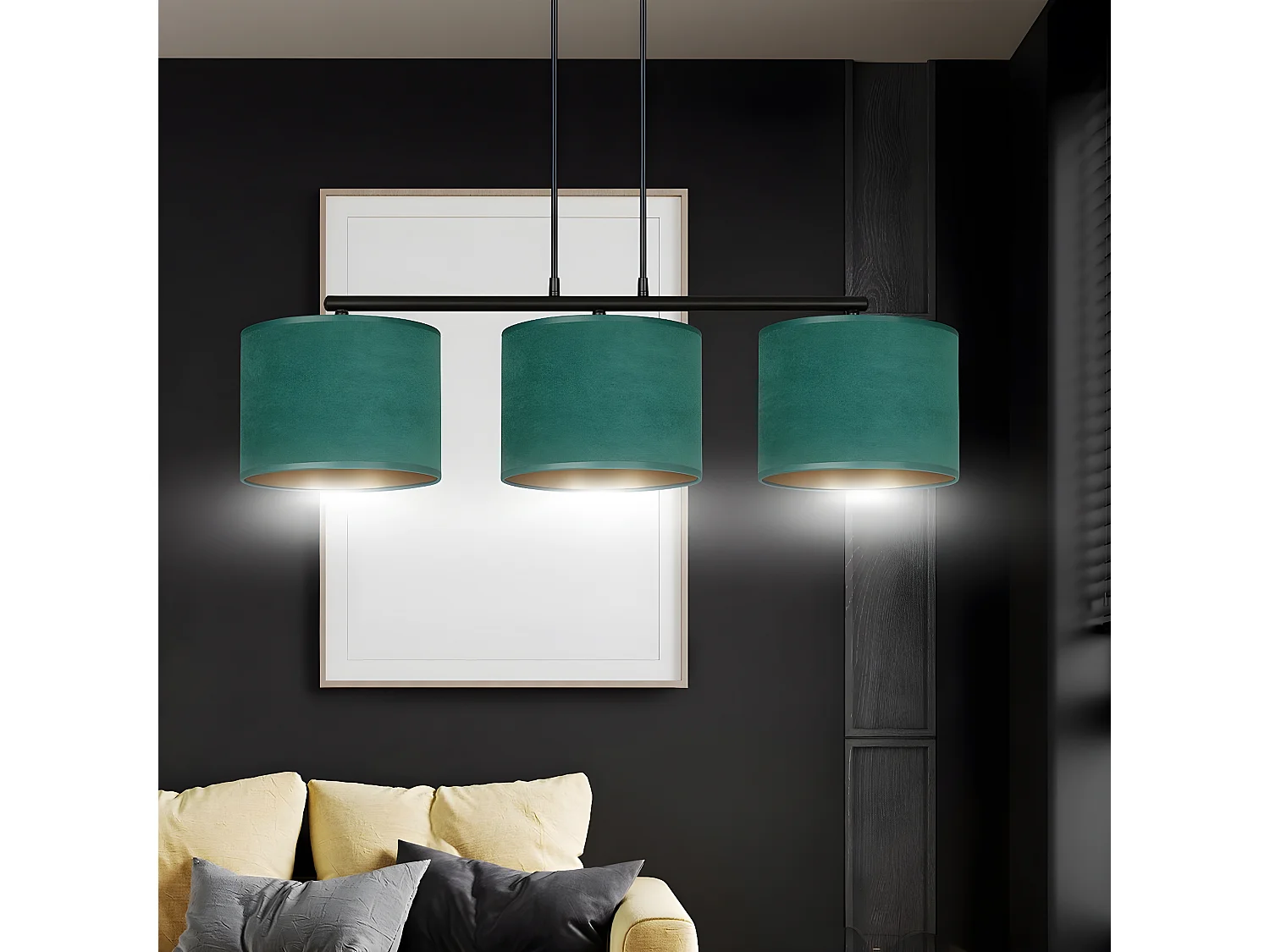 Hanglamp Hilde, Groen, 72x100x18 cm, EPIKASA