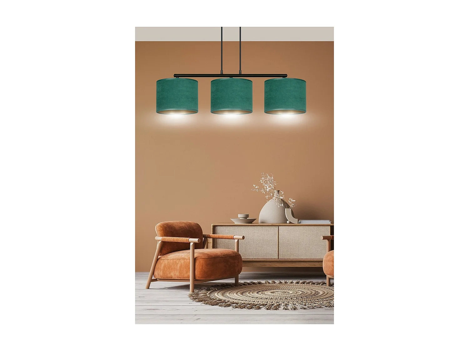 Hanglamp Hilde, Groen, 72x100x18 cm, EPIKASA