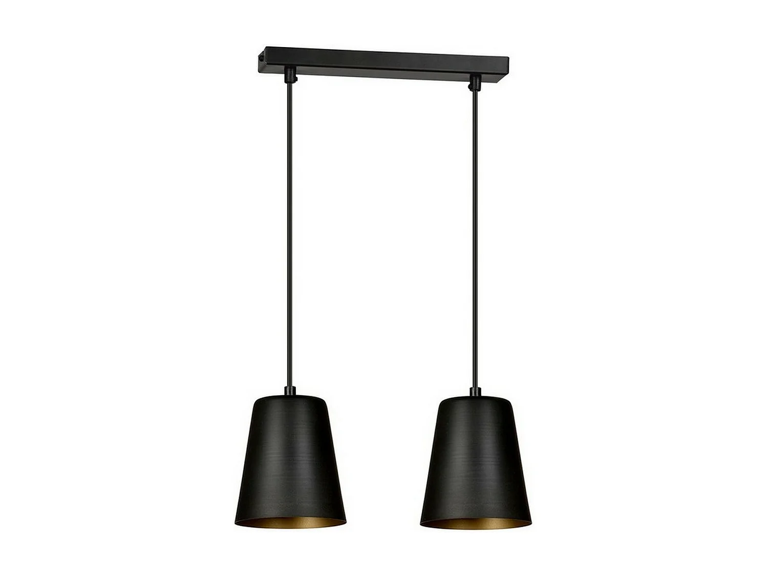 Lampada a Sospensione Milargo 4, Nero, 40x100x14 cm, Seven Design