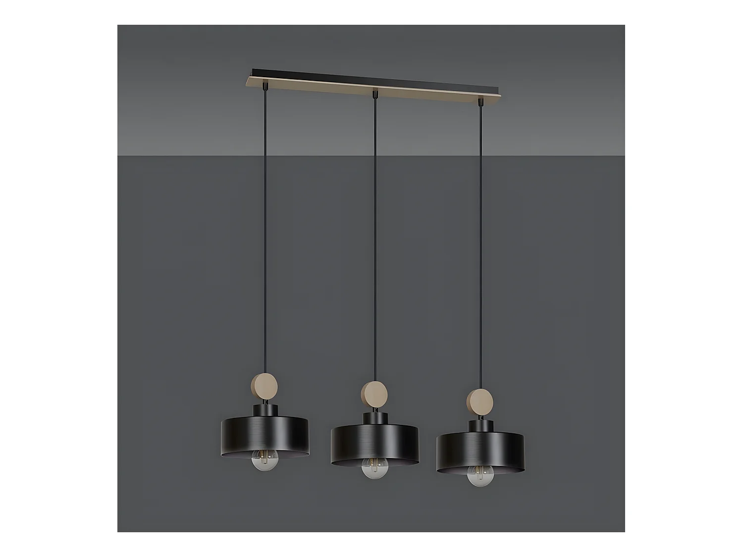 Suspension Tuniso, Noir, 76x100x20 cm, EPIKASA