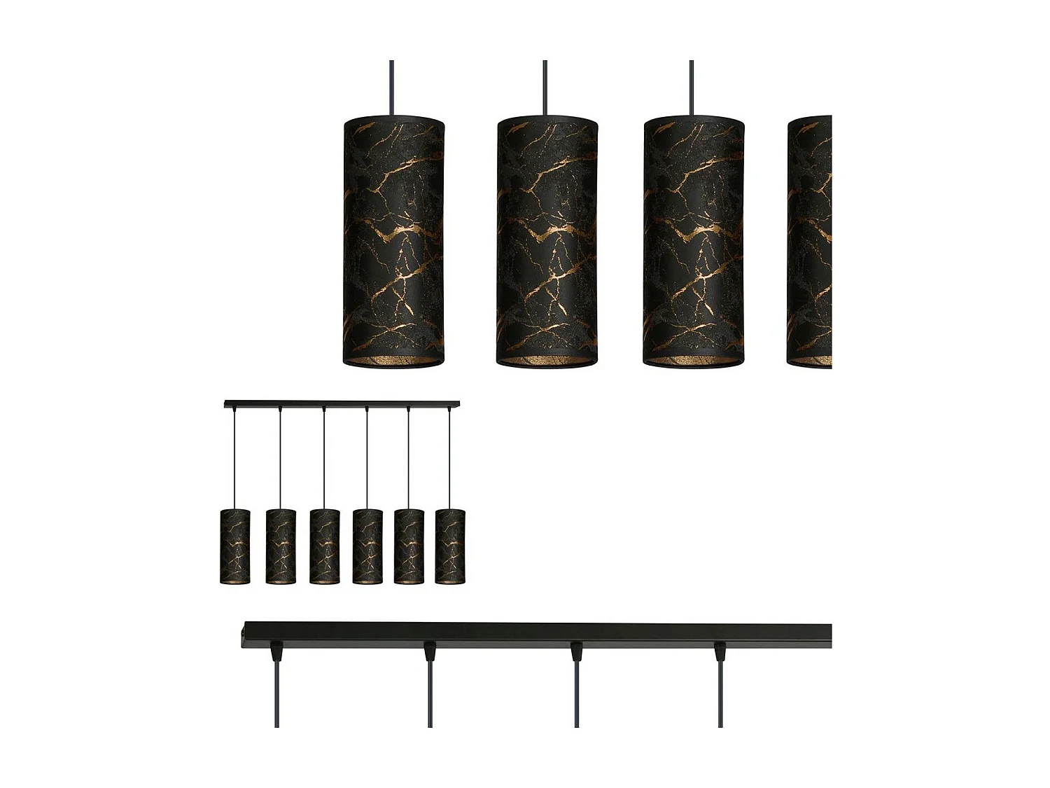 Suspension Karli, Noir, 95x100x6 cm, Seven Design