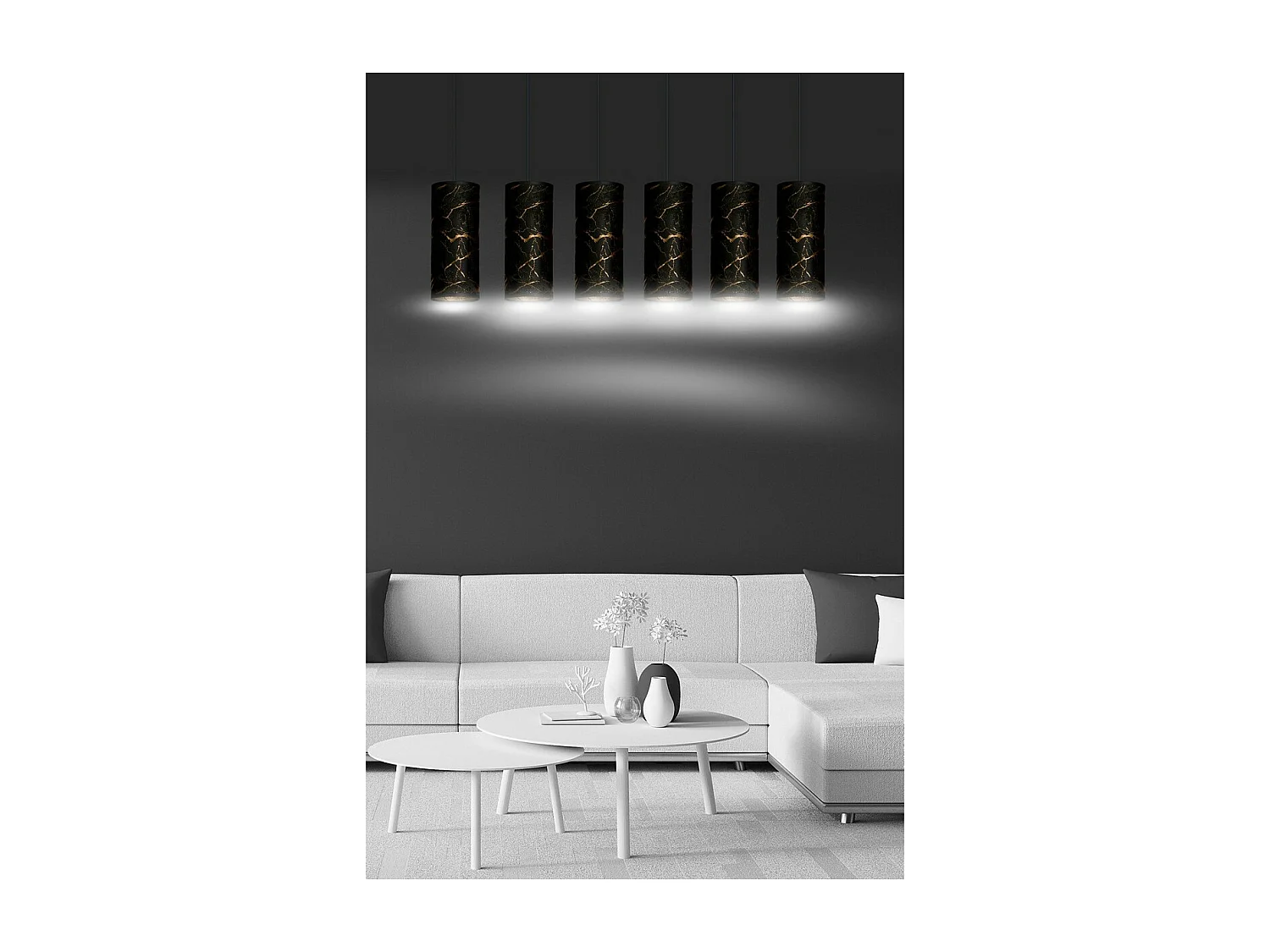 Suspension Karli, Noir, 95x100x6 cm, Seven Design