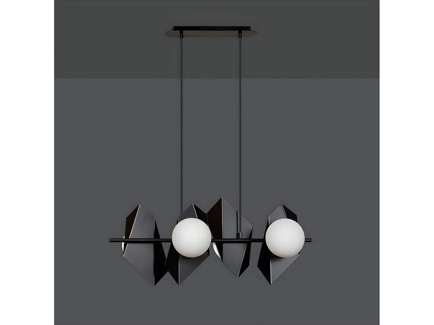 Lampa Wisząca Drifton, Czarny, 90x100x30 cm, Seven Design