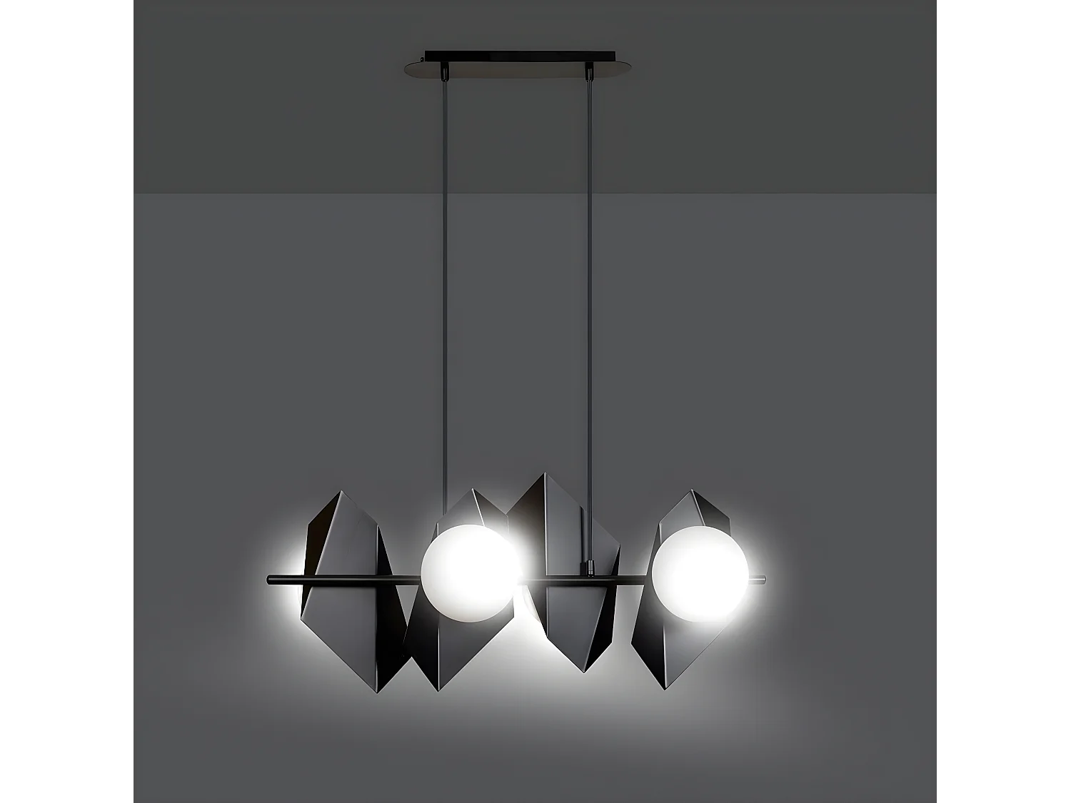 Lampa Wisząca Drifton, Czarny, 90x100x30 cm, Seven Design
