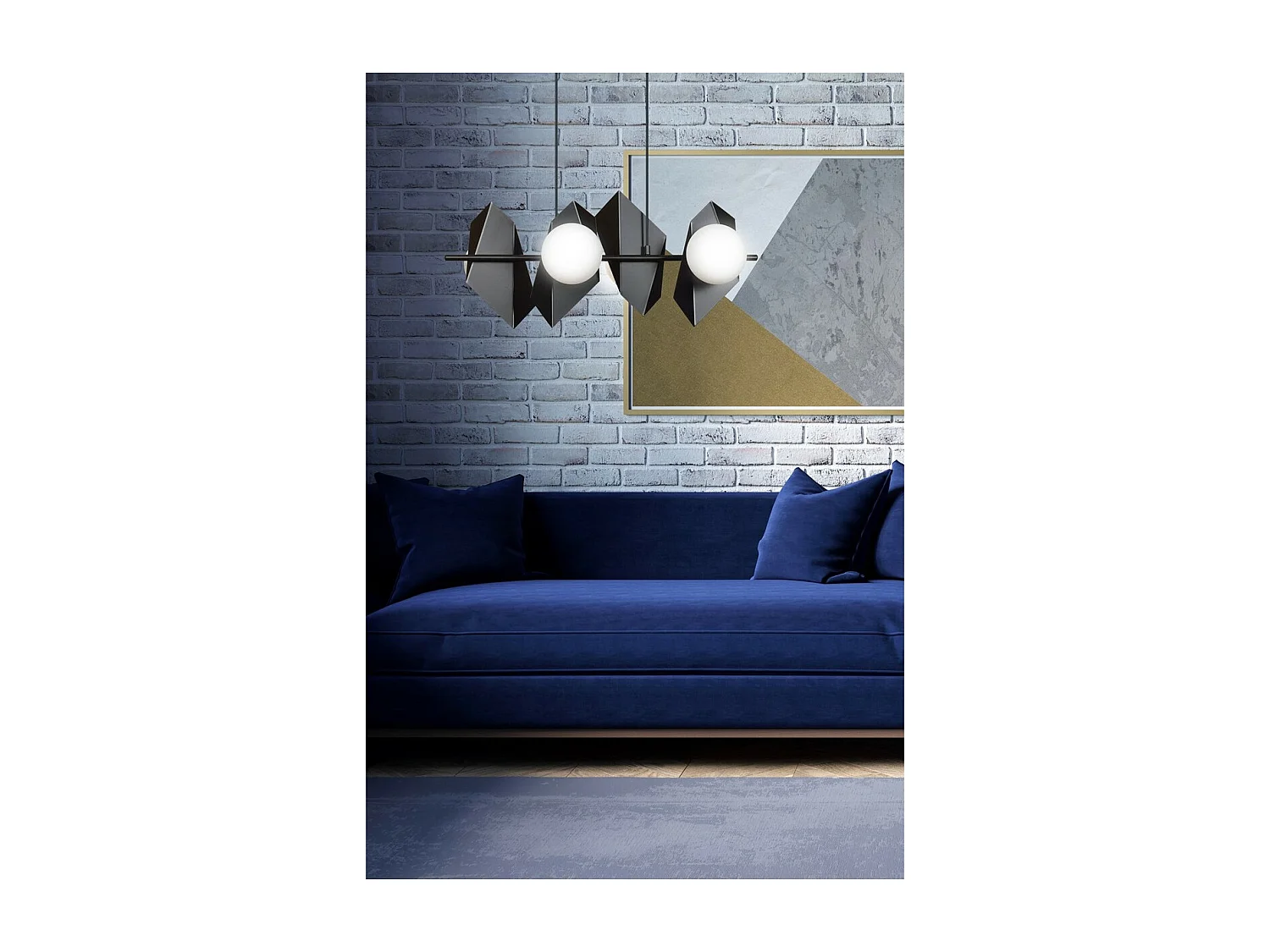 Lampa Wisząca Drifton, Czarny, 90x100x30 cm, Seven Design