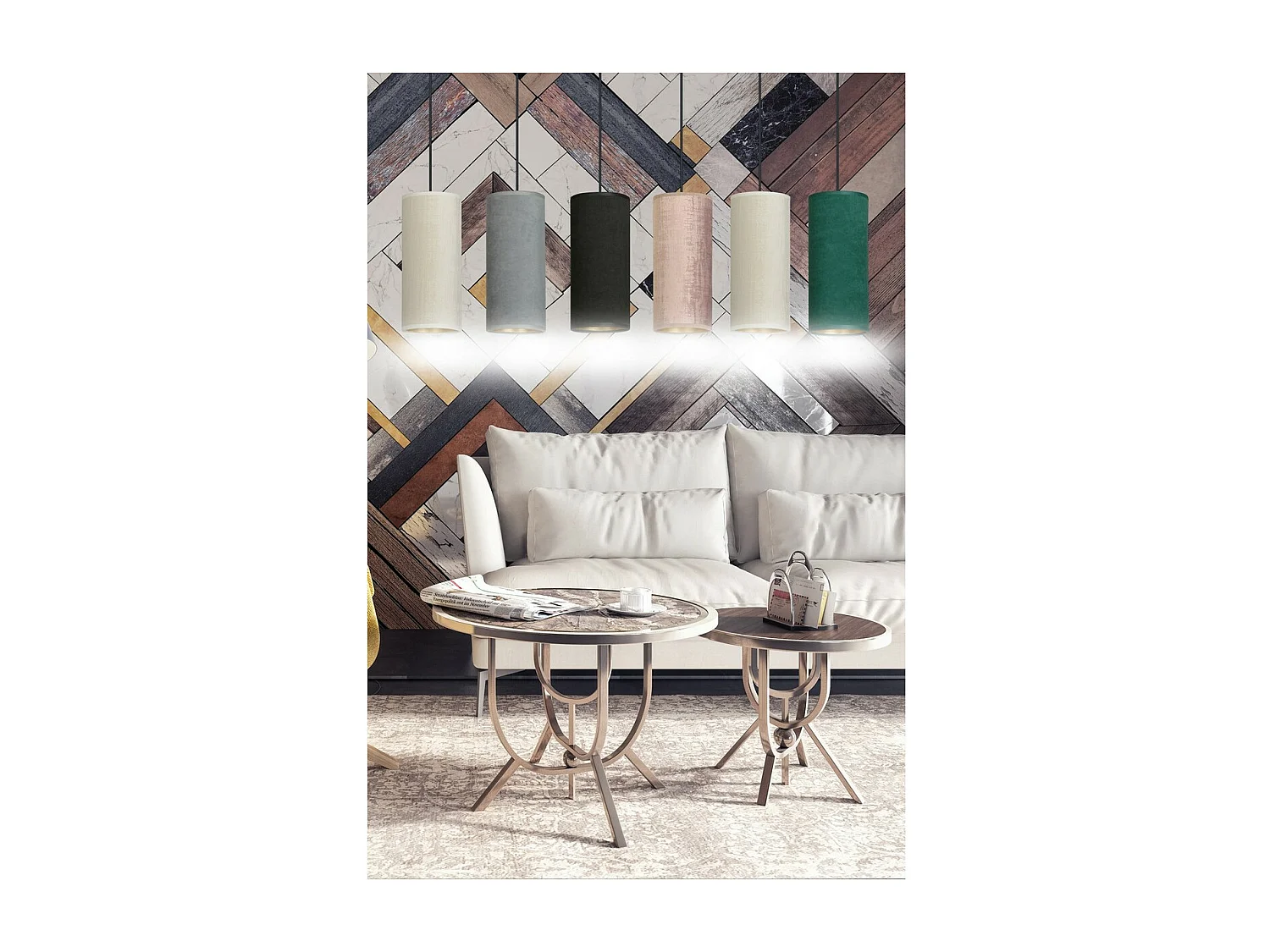 Suspension Bente, Multicouleur, 95x100x6 cm, Seven Design