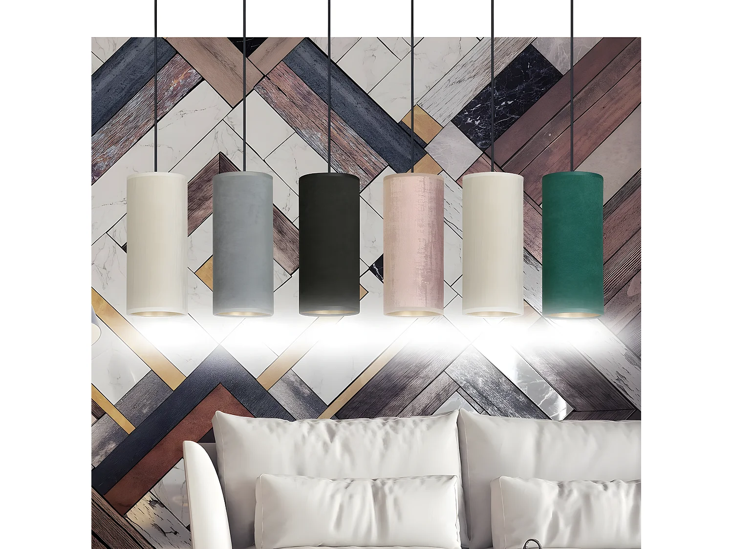 Suspension Bente, Multicouleur, 95x100x6 cm, Seven Design