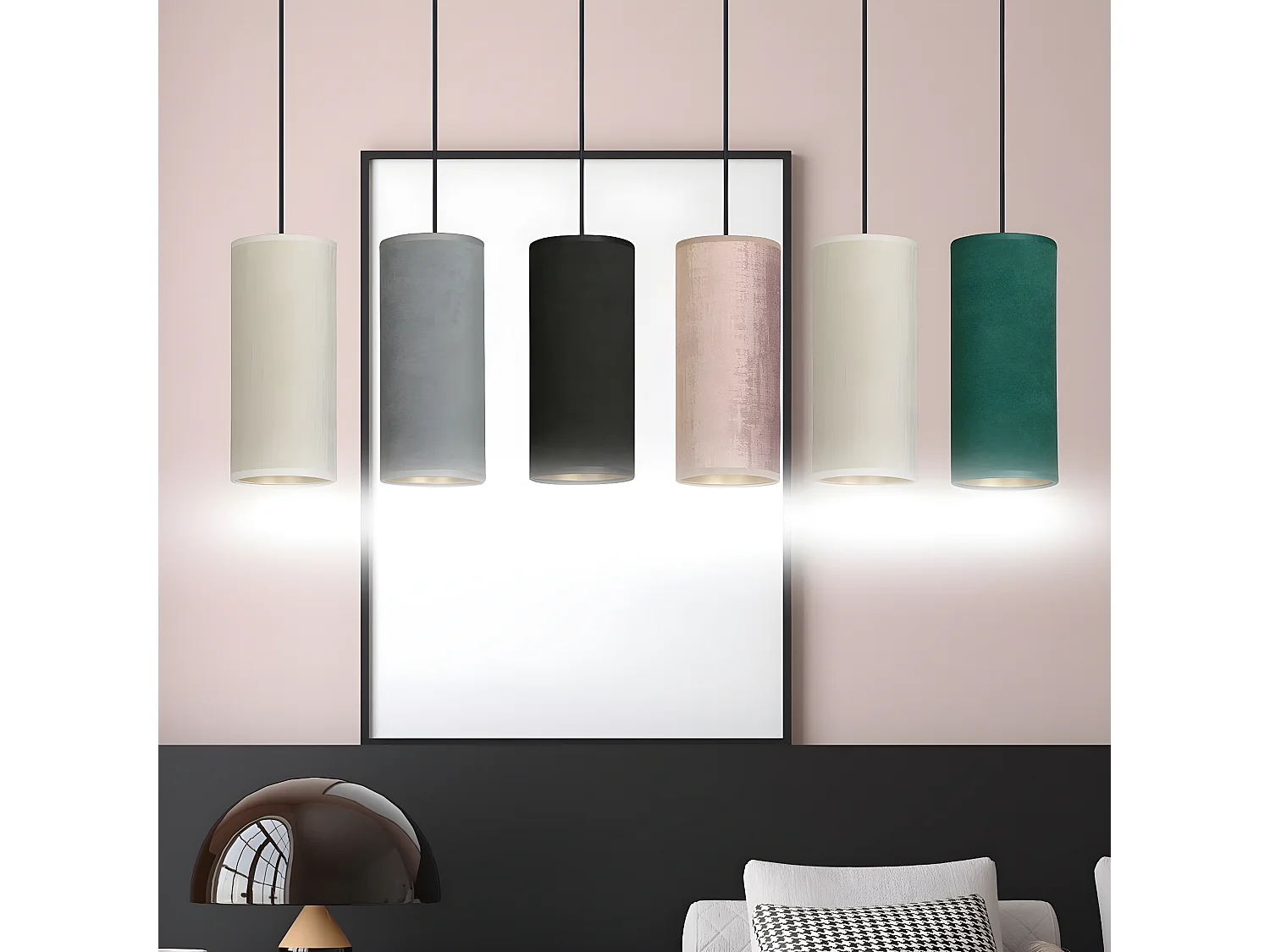 Suspension Bente, Multicouleur, 95x100x6 cm, Seven Design