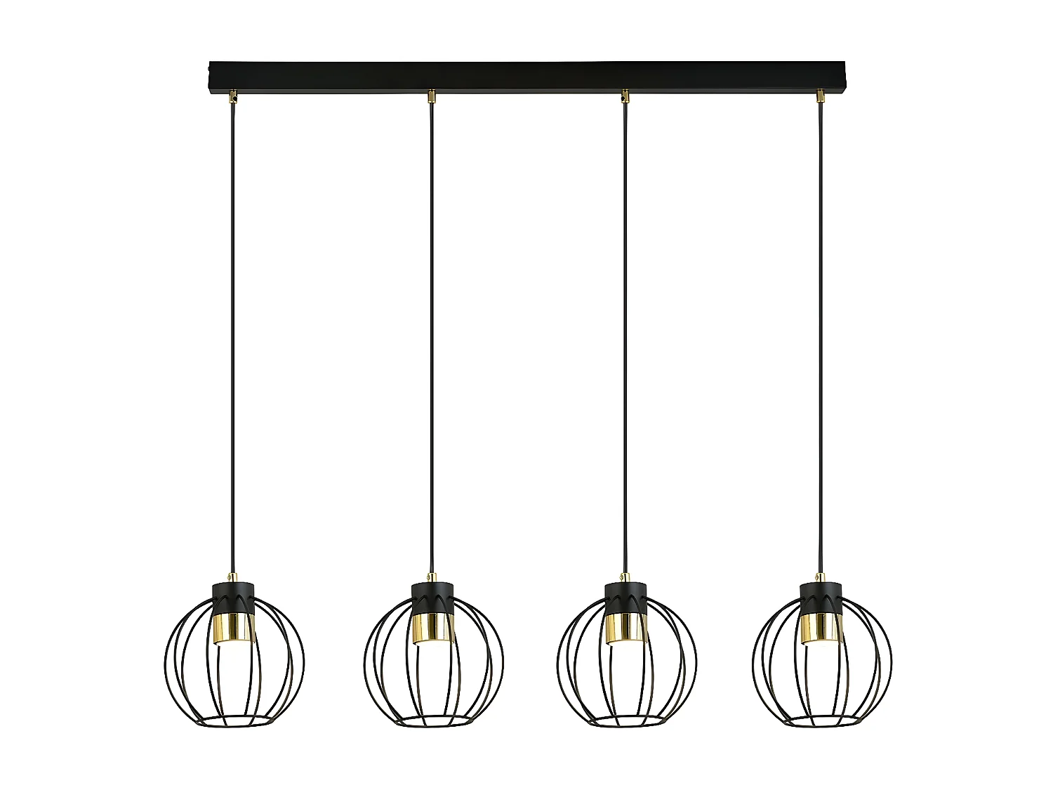 Hanglamp Falis, Zwart, 110x120x18 cm, Seven Design