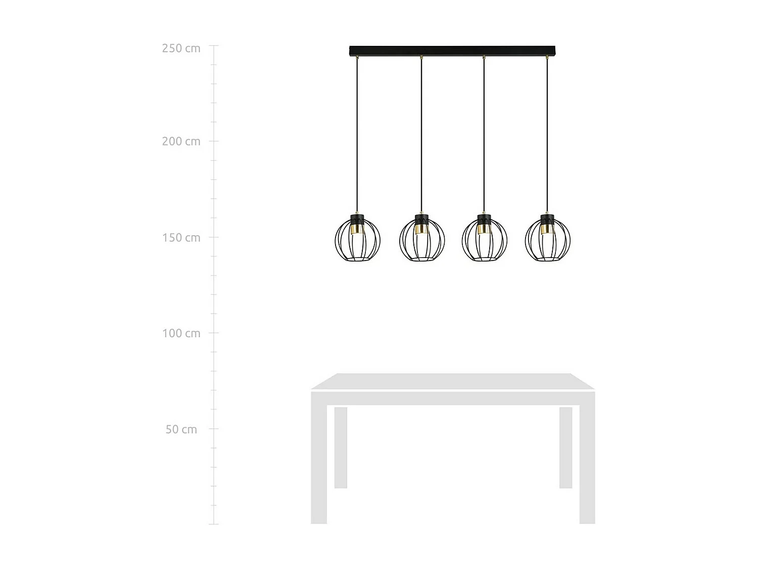 Hanglamp Falis, Zwart, 110x120x18 cm, Seven Design