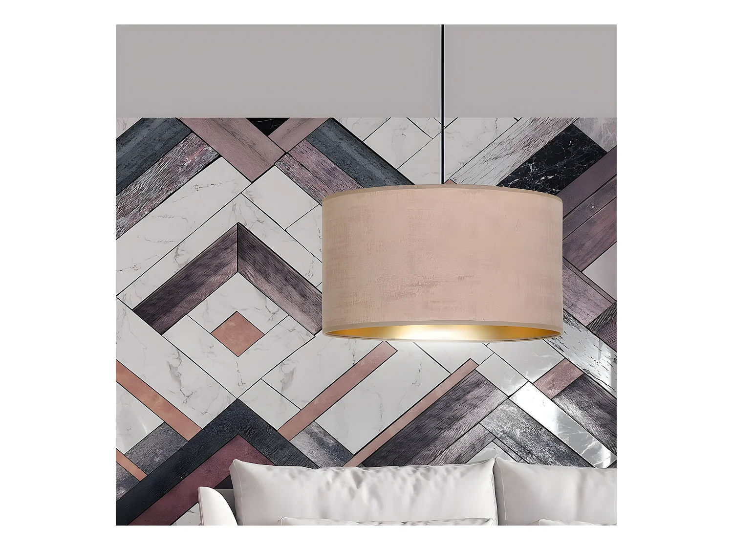 Hanglamp Hilde, Roze, 35x100x35 cm, EPIKASA