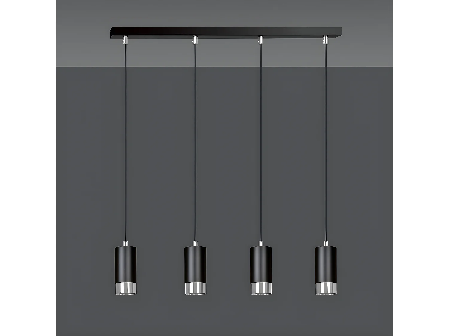 Suspension Fumiko 10, Noir, 60x100x6 cm, Seven Design