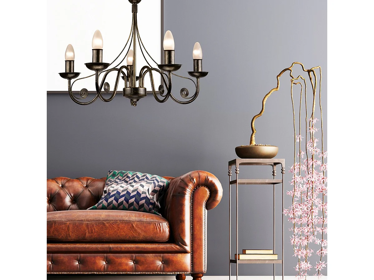 Candeeiro Suspenso Donato, Preto, 57x57x72 cm, EPIKASA