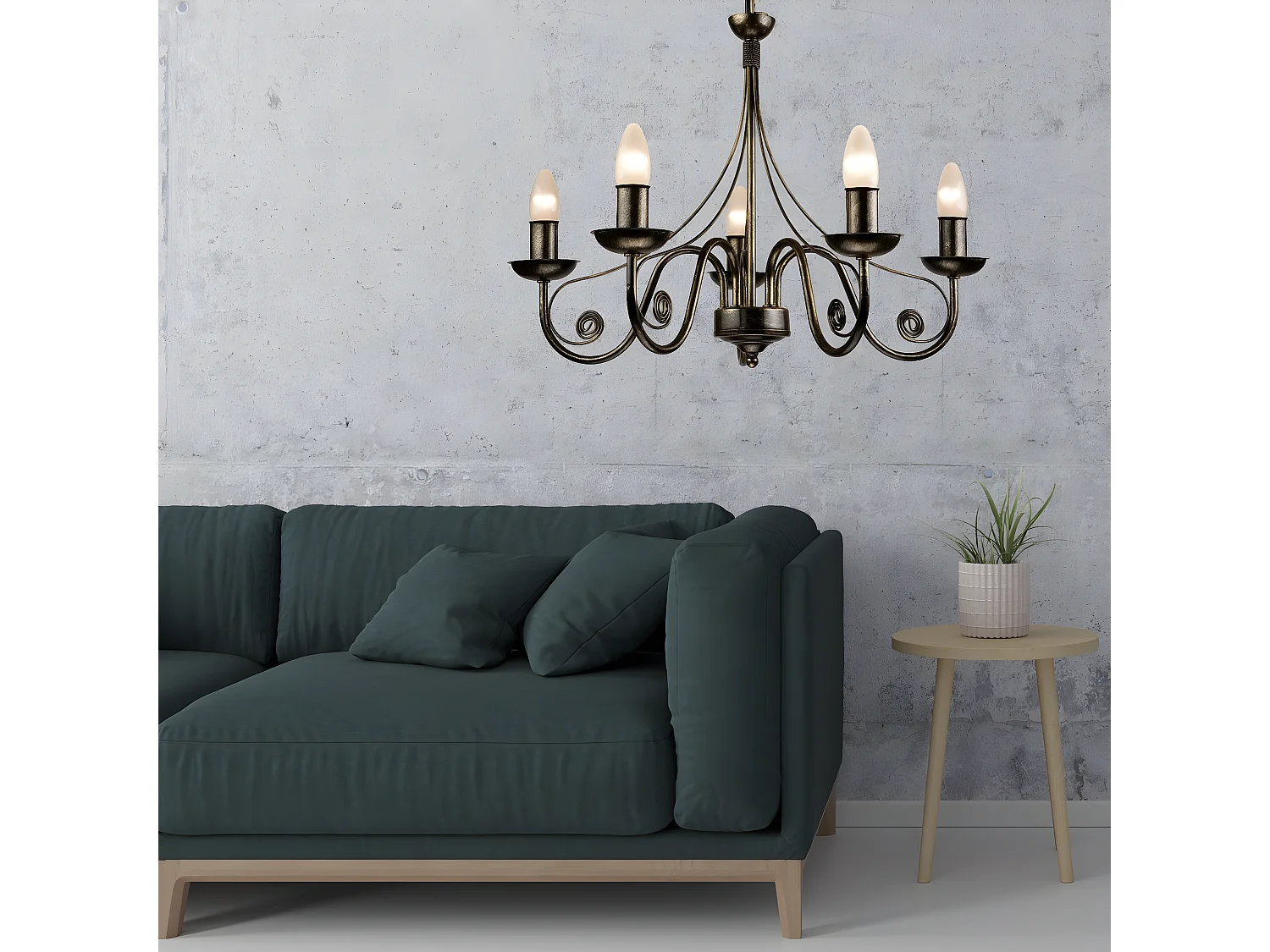 Candeeiro Suspenso Donato, Preto, 57x57x72 cm, EPIKASA