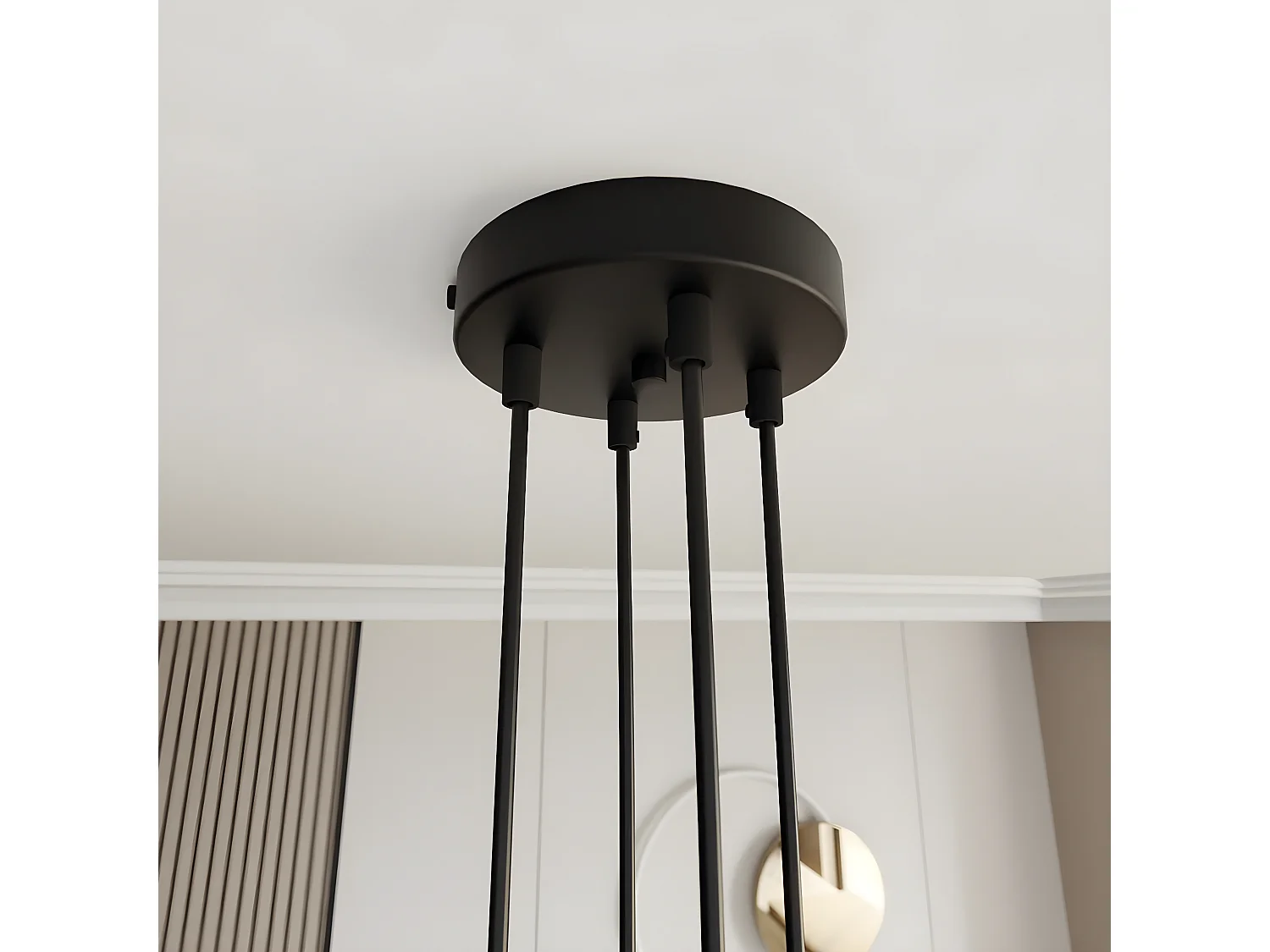 Candeeiro Suspenso Donato, Preto, 57x57x72 cm, EPIKASA