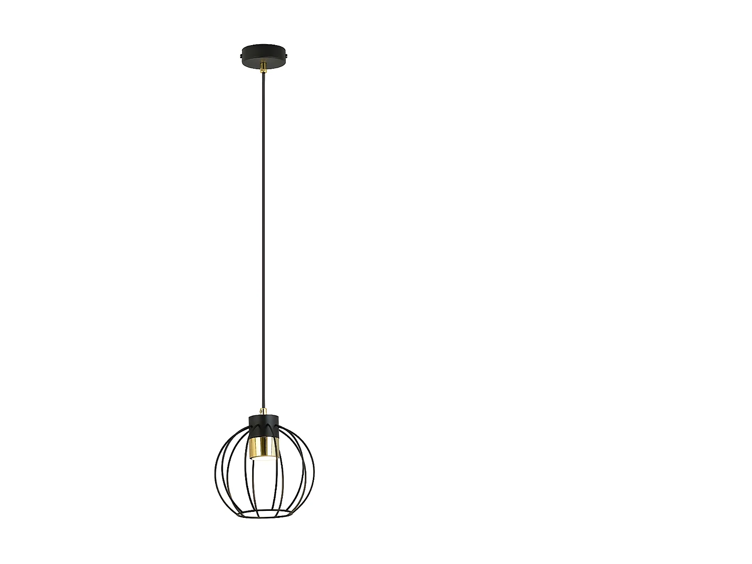 Candeeiro Suspenso Falis, Preto, 18x115x18 cm, Seven Design