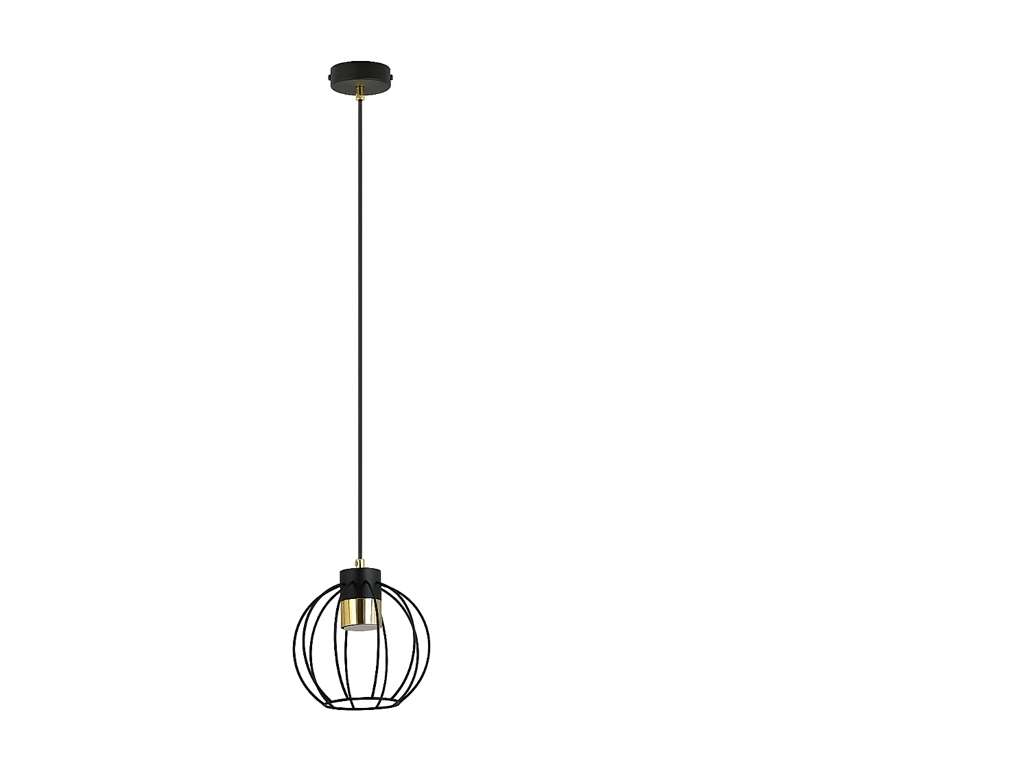 Candeeiro Suspenso Falis, Preto, 18x115x18 cm, Seven Design