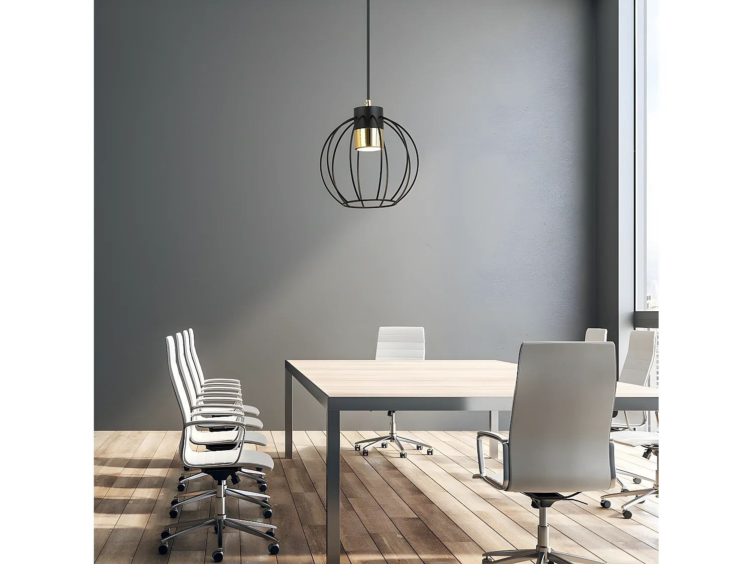 Candeeiro Suspenso Falis, Preto, 18x115x18 cm, Seven Design