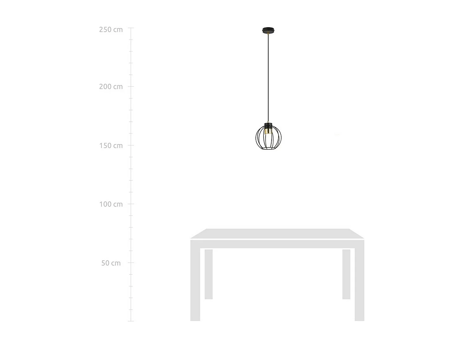 Candeeiro Suspenso Falis, Preto, 18x115x18 cm, Seven Design