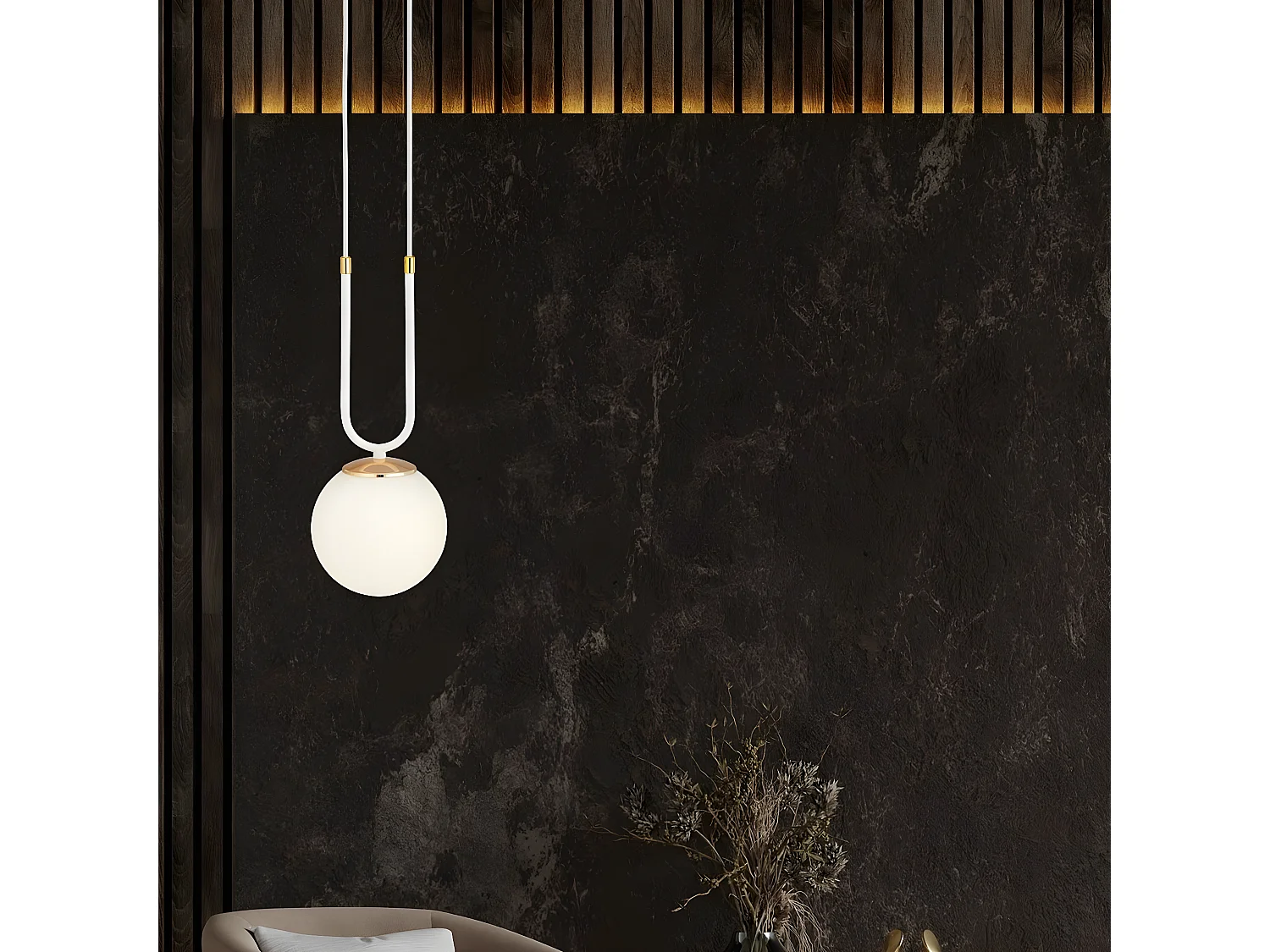 Suspension Glam 6, Blanc, 15x115x15 cm, Seven Design