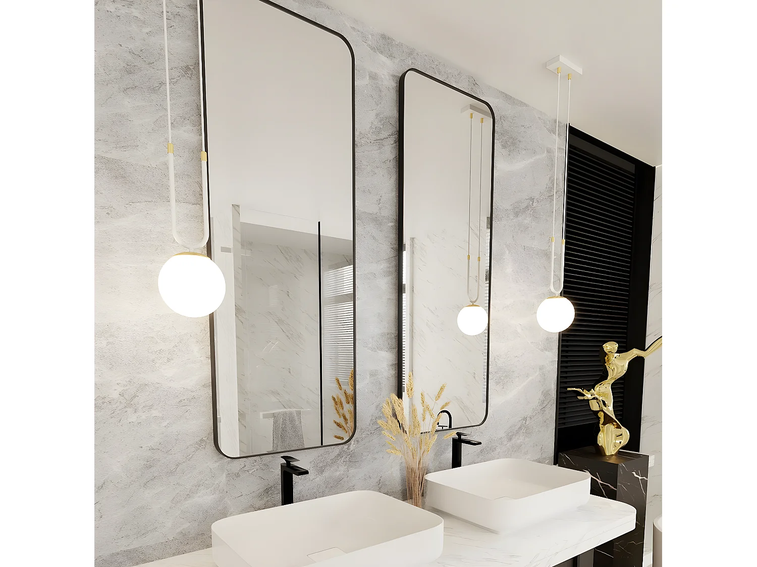 Suspension Glam 6, Blanc, 15x115x15 cm, Seven Design