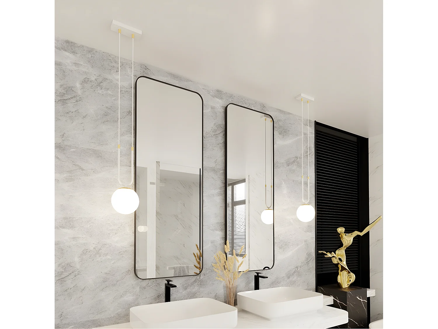 Suspension Glam 6, Blanc, 15x115x15 cm, Seven Design