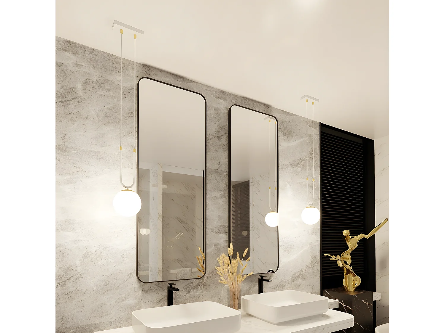 Suspension Glam 6, Blanc, 15x115x15 cm, Seven Design