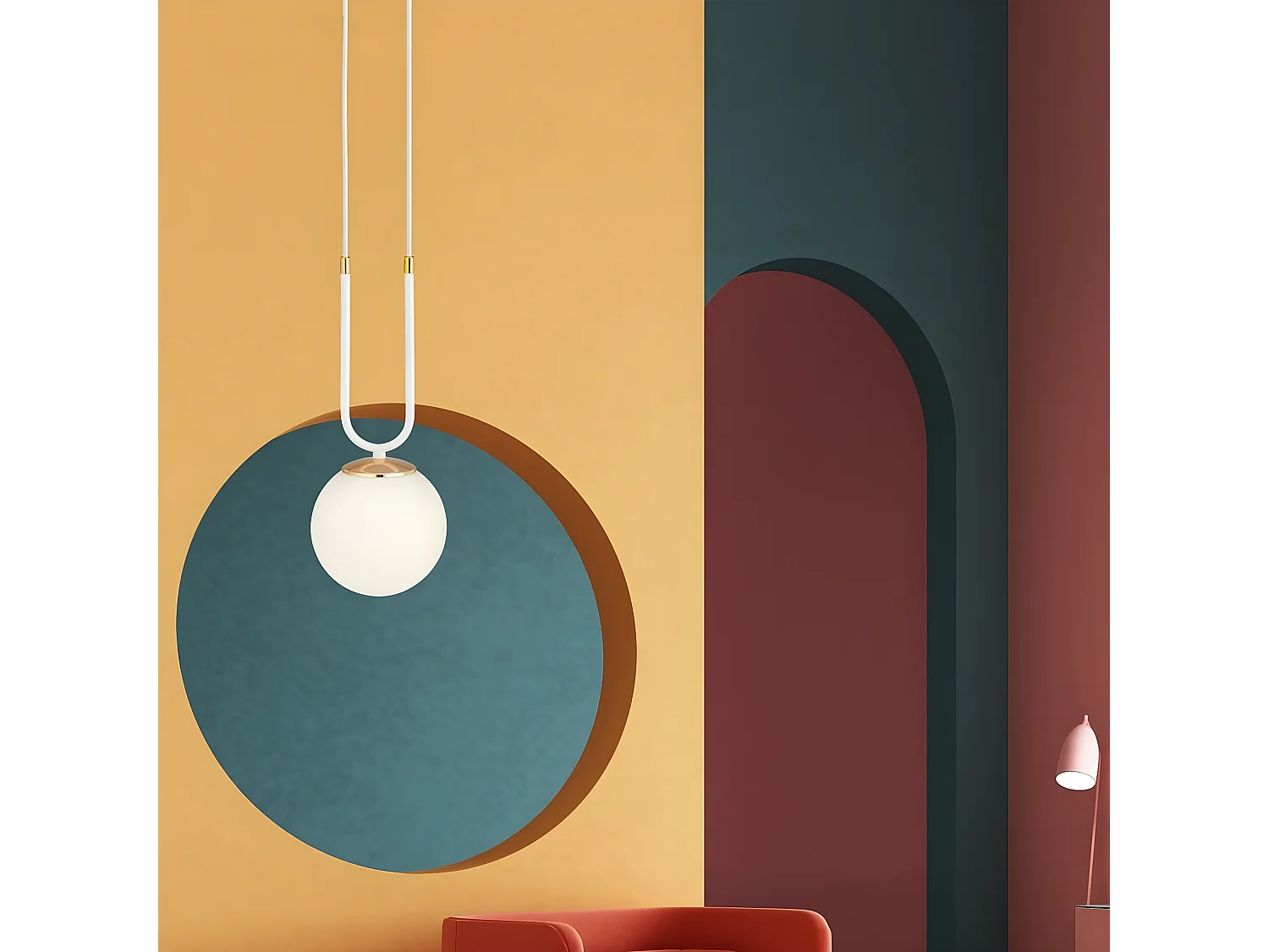 Suspension Glam 6, Blanc, 15x115x15 cm, Seven Design