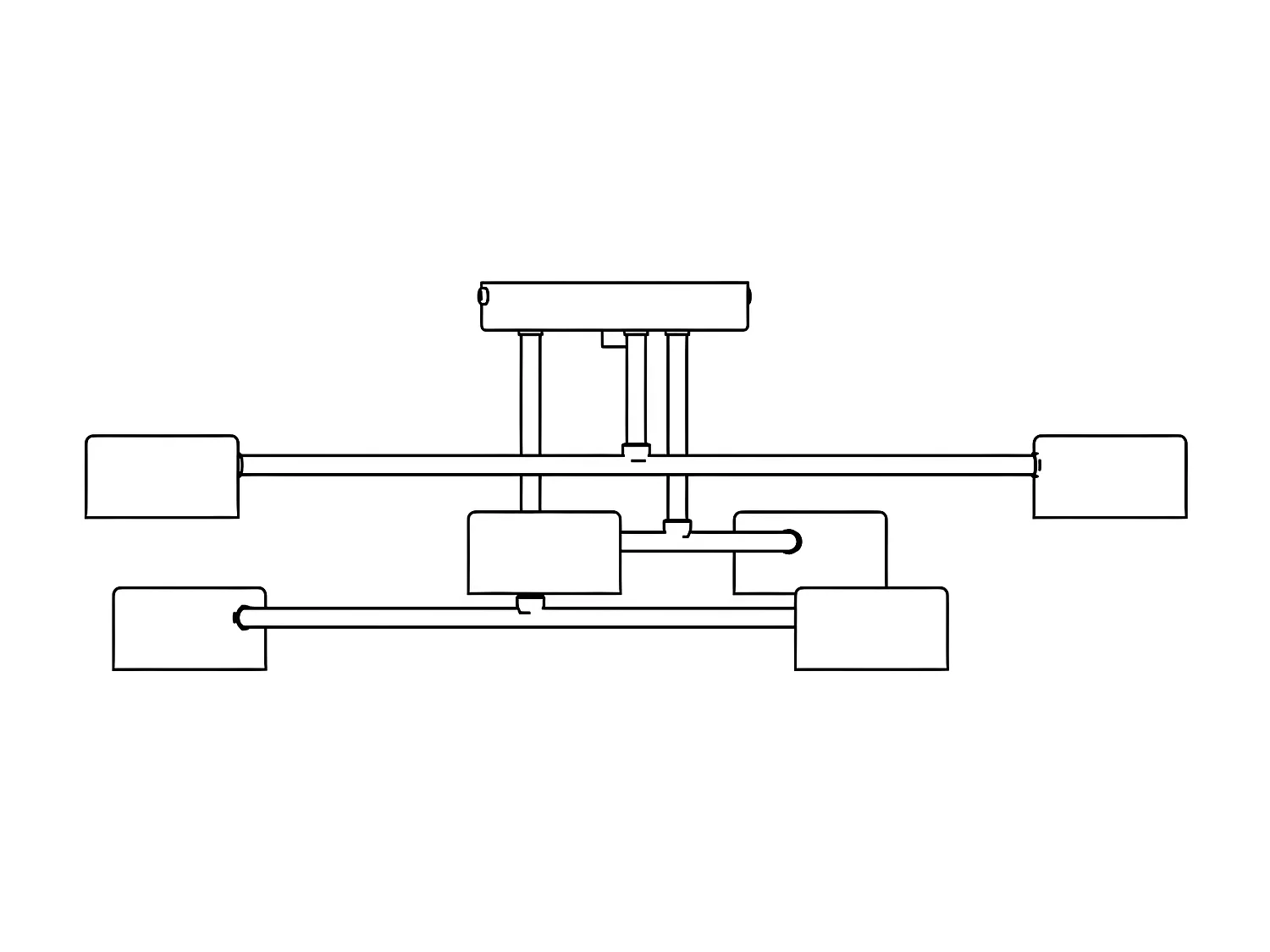 Suspension Diego, Or, 32x32x99 cm, EPIKASA