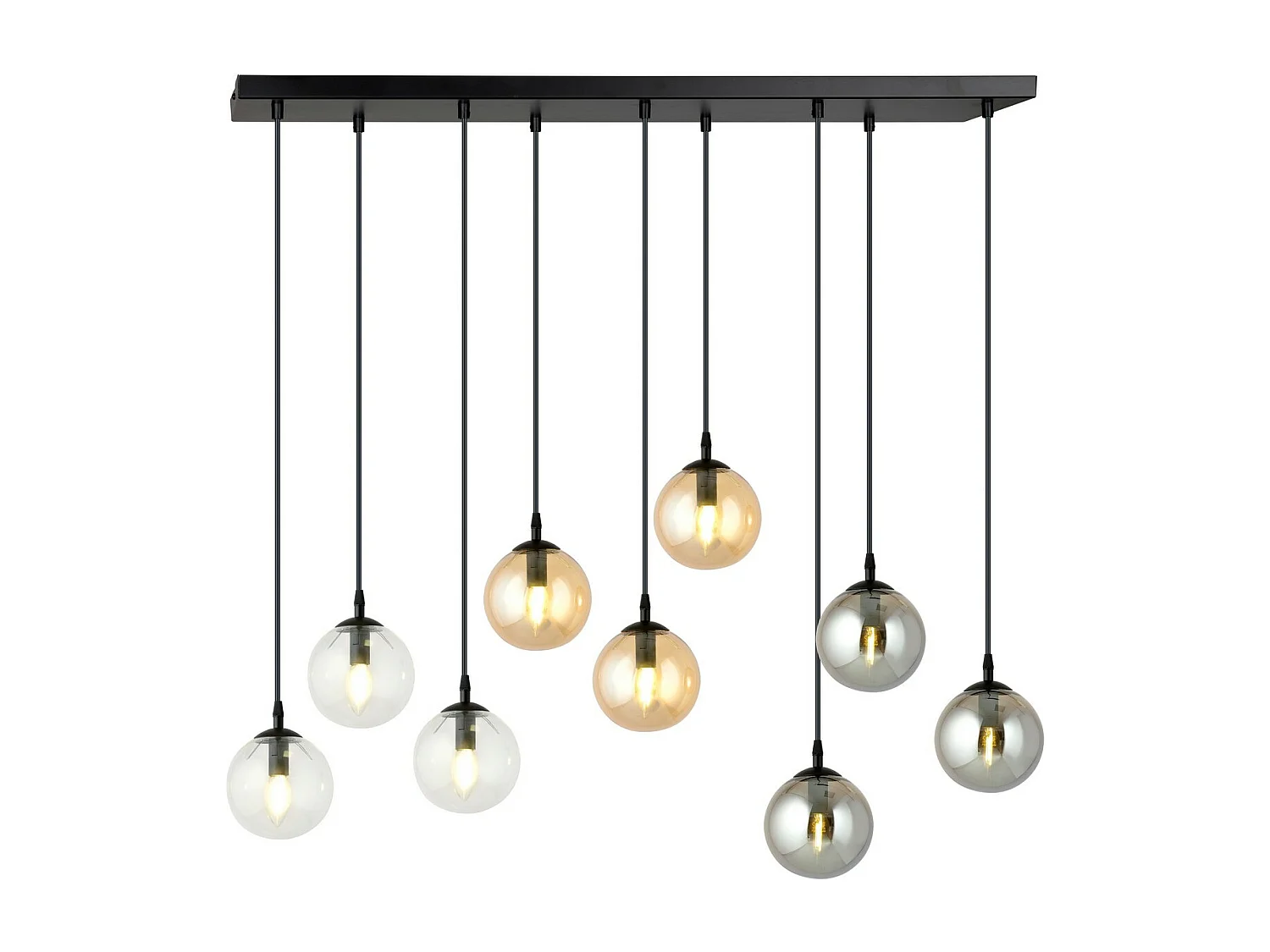 Lampa Wisząca Cosmo 12, Czarny, 104x120x22 cm, Seven Design