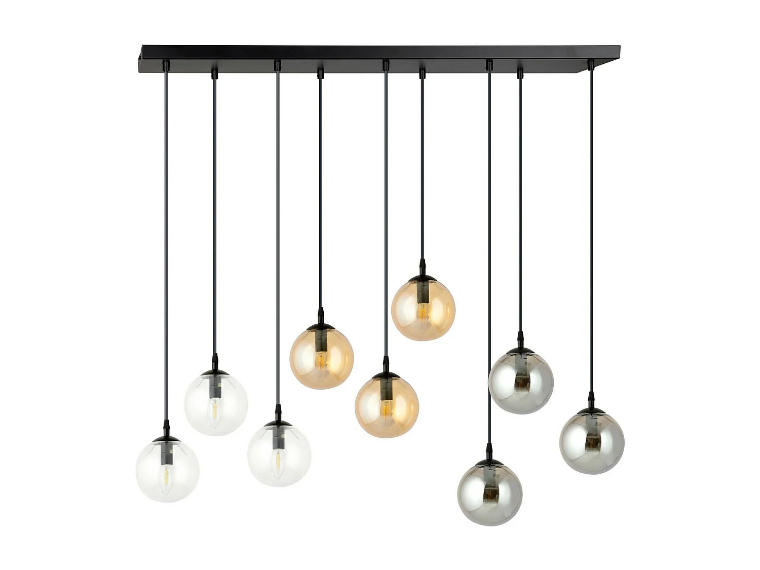 Lampa Wisząca Cosmo 12, Czarny, 104x120x22 cm, Seven Design